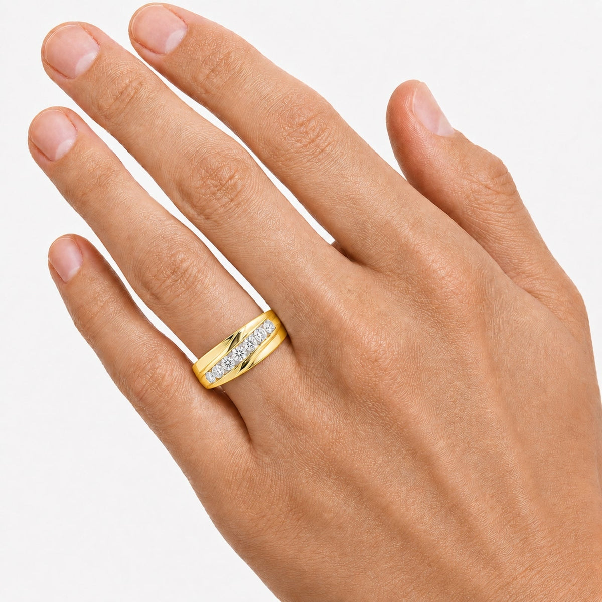 1 ct. T.W. Lab-Grown Diamond Round Engagement Ring in Sterling Silver or 14K Gold over Silver