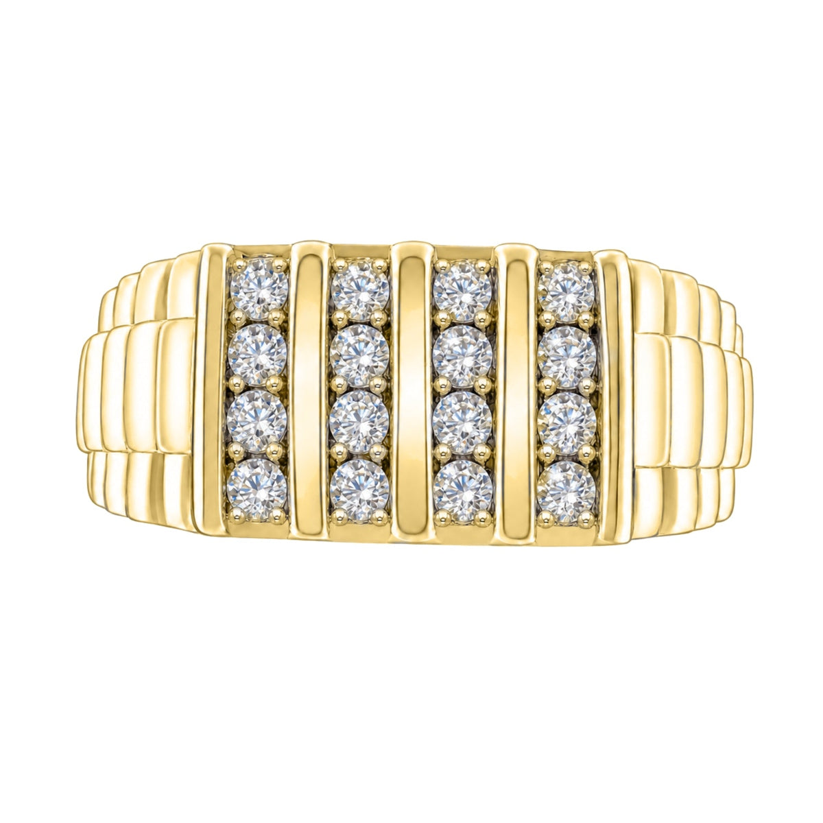 1 ct. T.W. Lab-Grown Diamond Round Engagement Ring in Sterling Silver or 14K Gold over Silver
