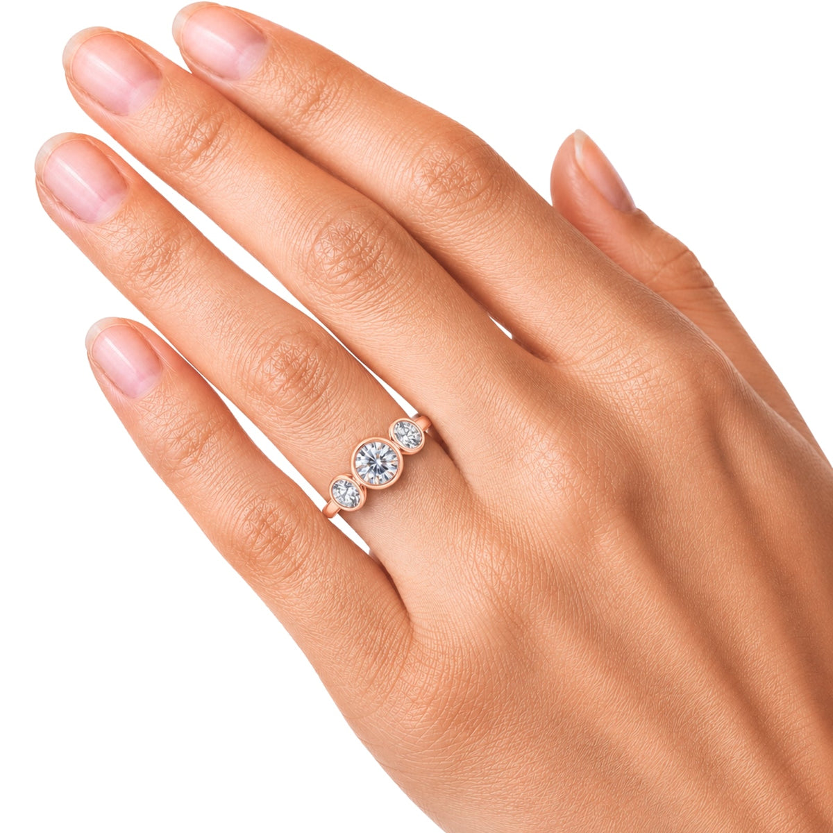 2.5 ct. T.W. Lab-Grown Diamond Round Three-Stone Engagement Ring in 14K White Gold or 14K Yellow Gold