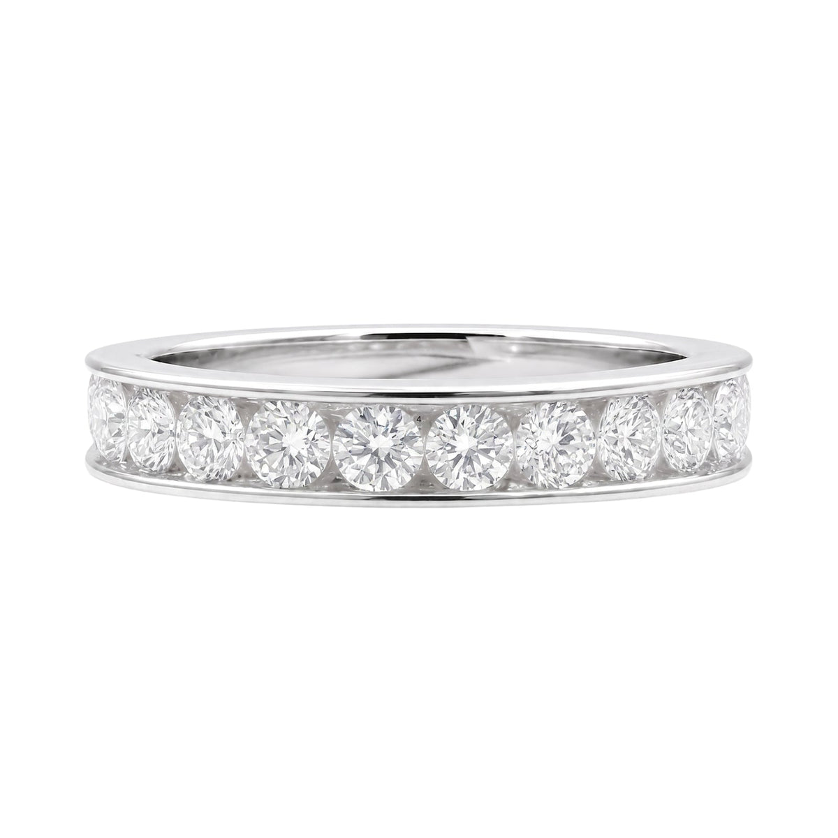 1 ct. T.W. Lab-Grown Diamond Round Band Engagement Ring in Sterling Silver or 14K Gold over Silver