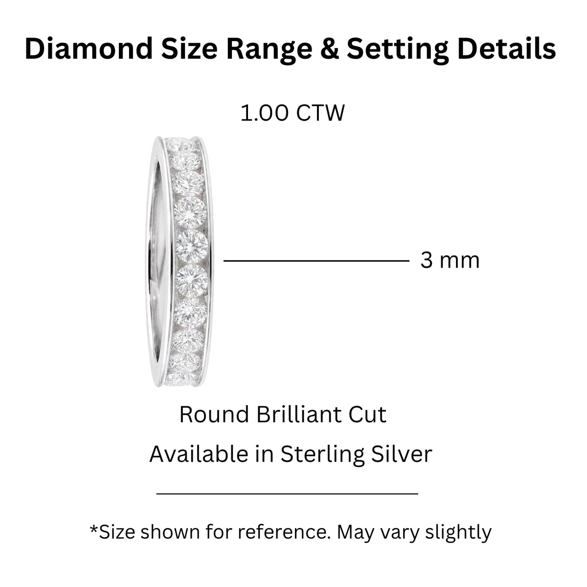1 ct. T.W. Lab-Grown Diamond Round Band Engagement Ring in Sterling Silver or 14K Gold over Silver