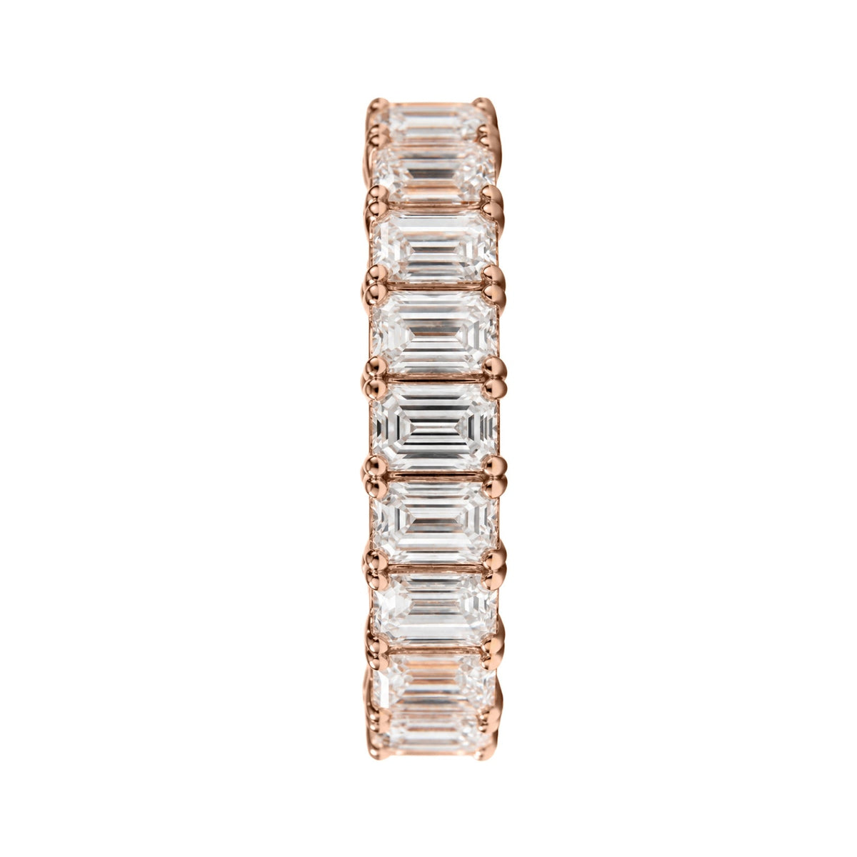 Lab-Grown Diamond Emerald-Cut Eternity Wedding Ring in 14K White Gold or 14K Yellow Gold
