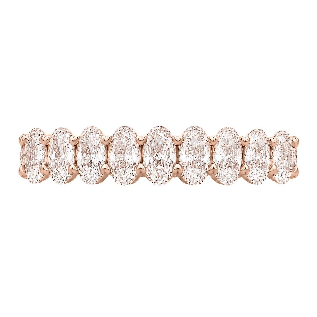 Lab-Grown Diamond Oval Eternity Wedding Ring in 14K White Gold or 14K Yellow Gold