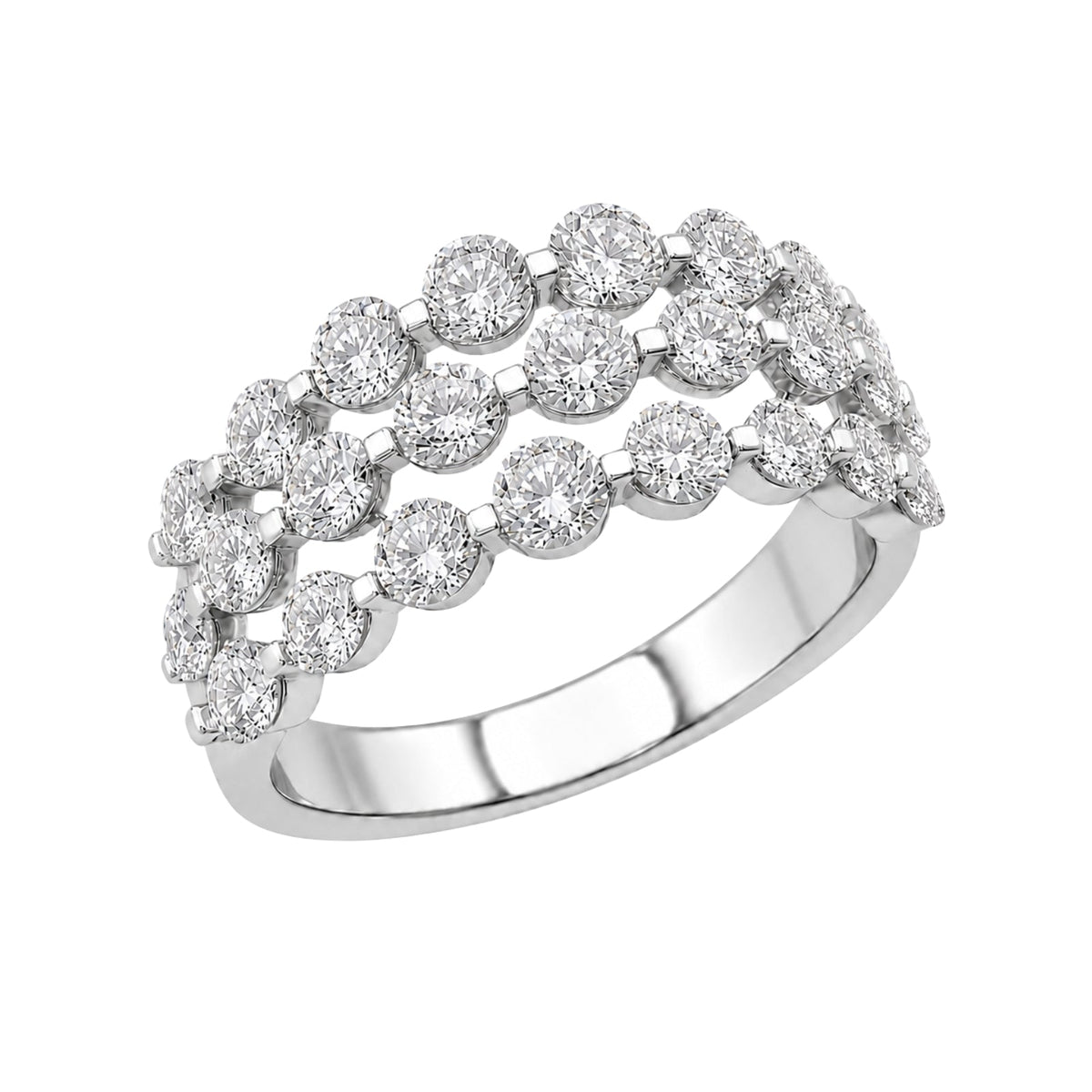 2 ct. T.W. Lab-Grown Diamond Round Engagement Ring in Sterling Silver or 14K Gold over Silver