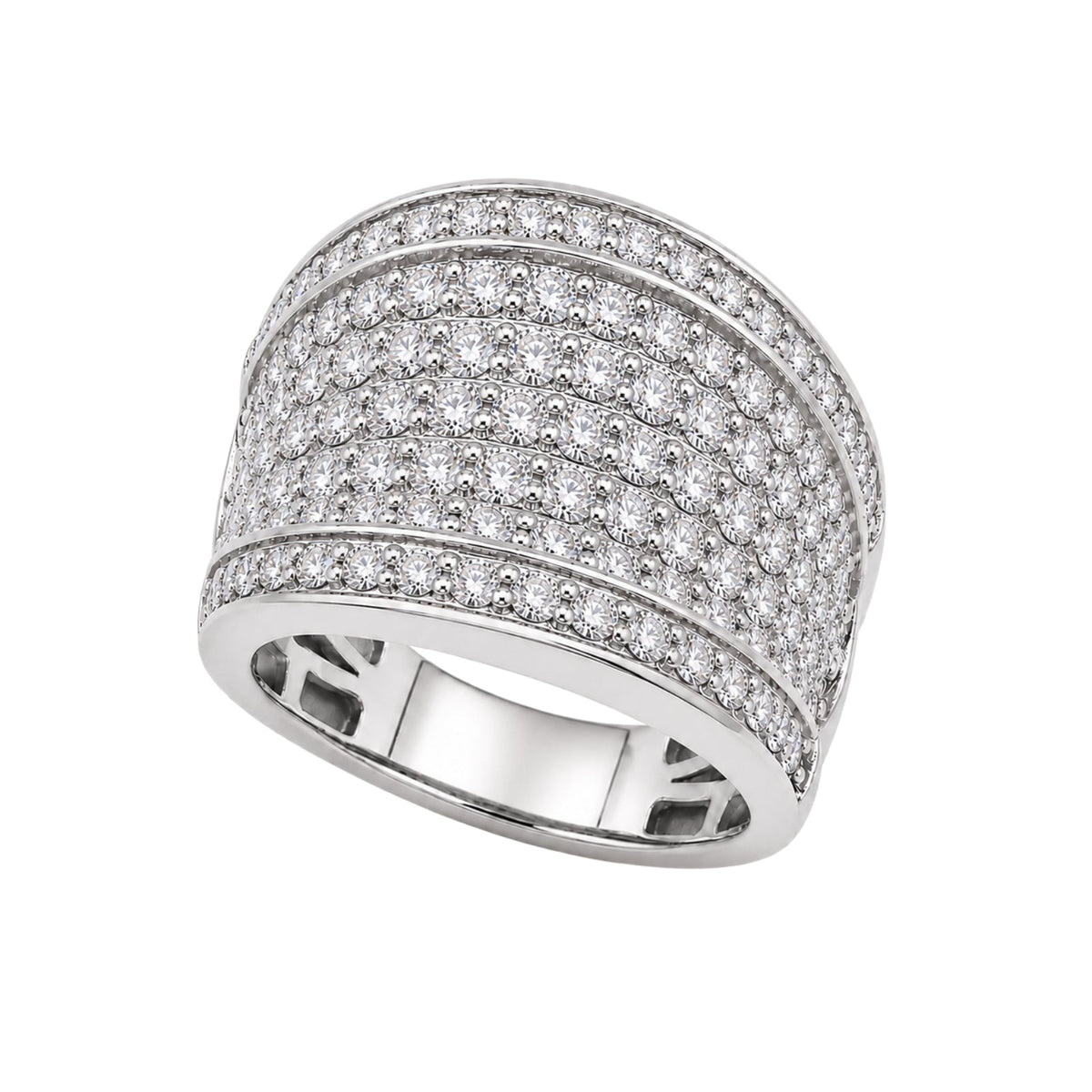 2 ct. T.W. Lab-Grown Diamond Round Statement Engagement Ring in Sterling Silver or 14K Gold over Silver