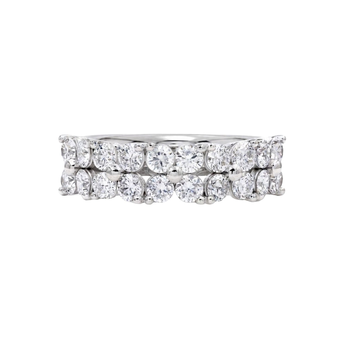 2 ct. T.W. Lab-Grown Diamond Round Engagement Ring in Sterling Silver or 14K Gold over Silver