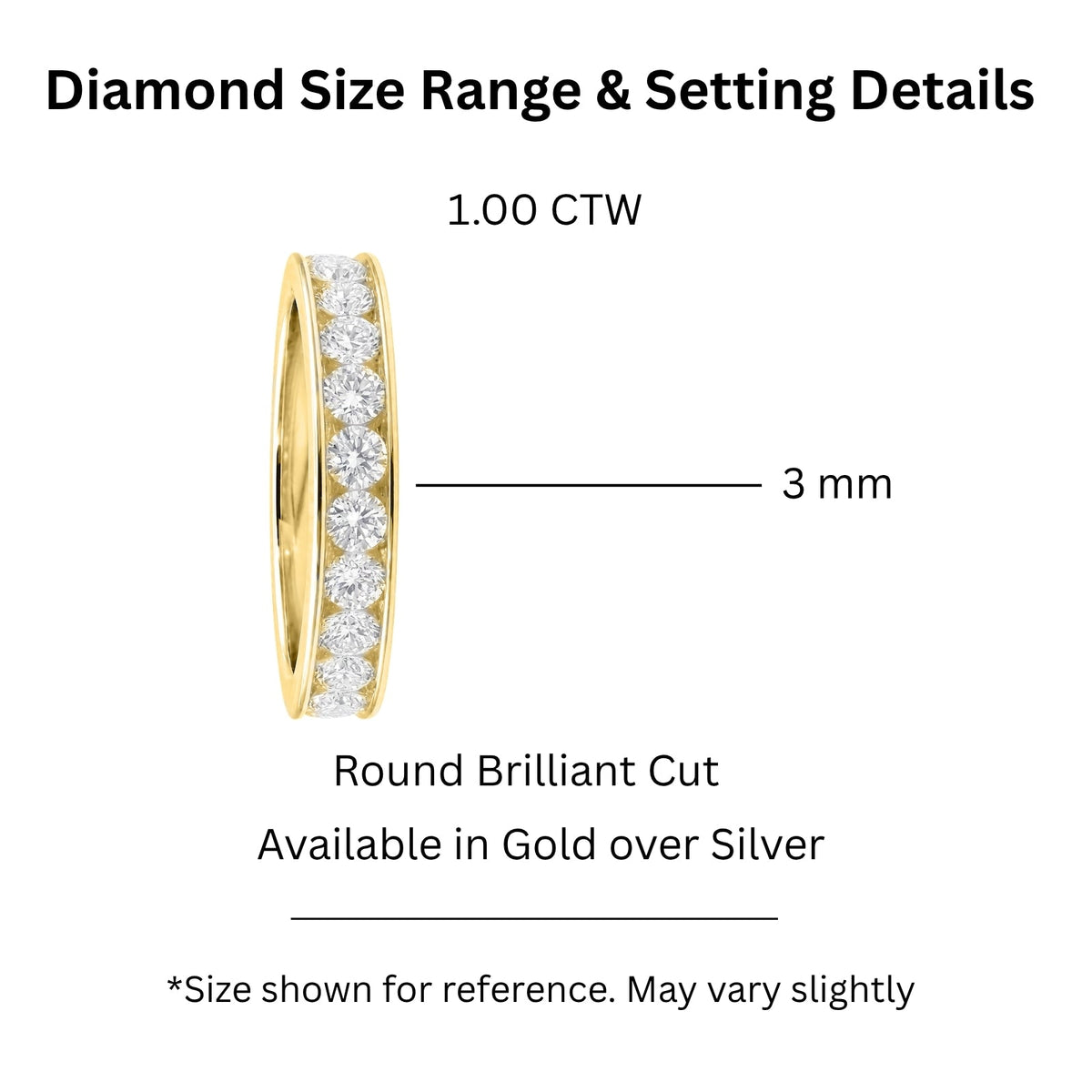 1 ct. T.W. Lab-Grown Diamond Round Band Engagement Ring in Sterling Silver or 14K Gold over Silver