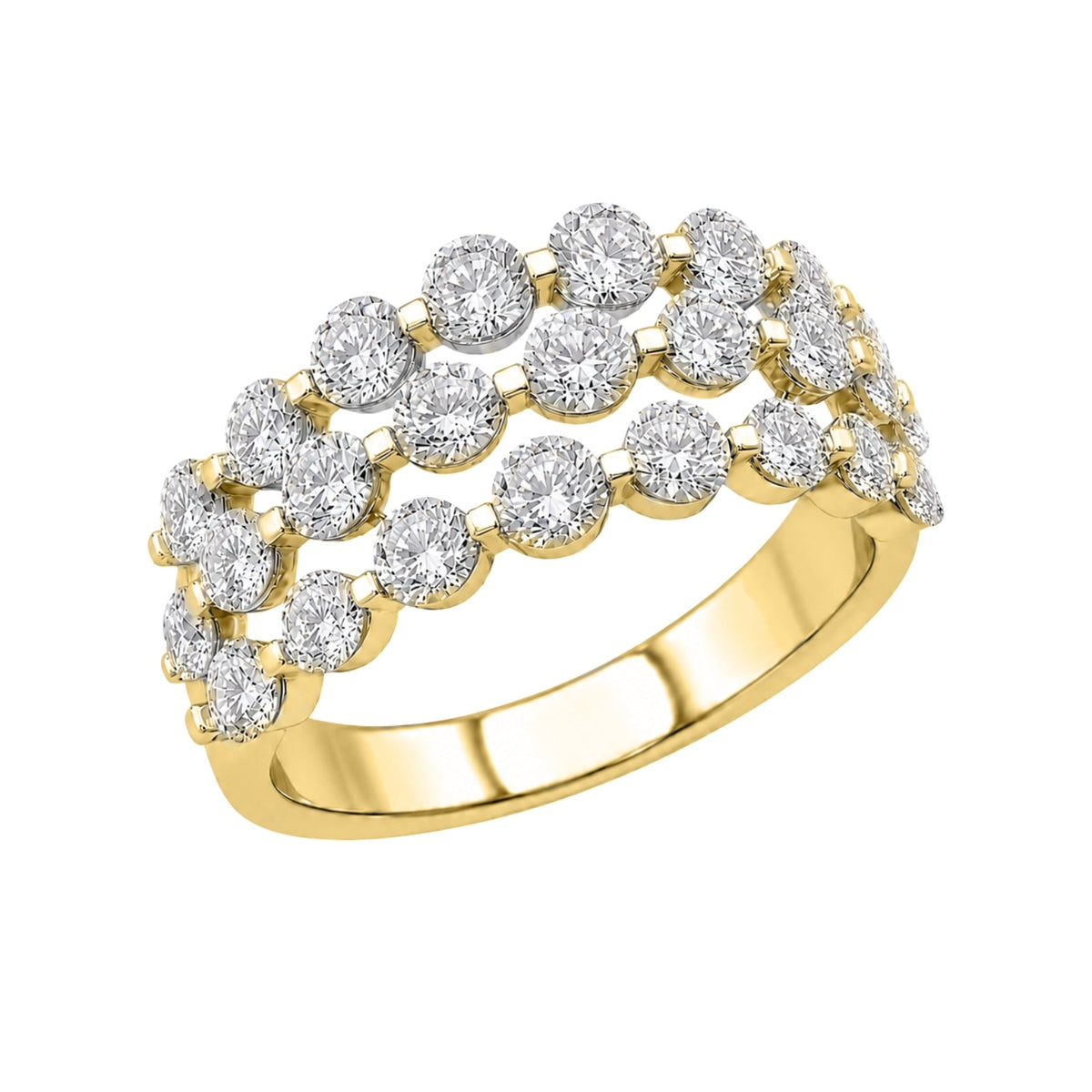 2 ct. T.W. Lab-Grown Diamond Round Engagement Ring in Sterling Silver or 14K Gold over Silver