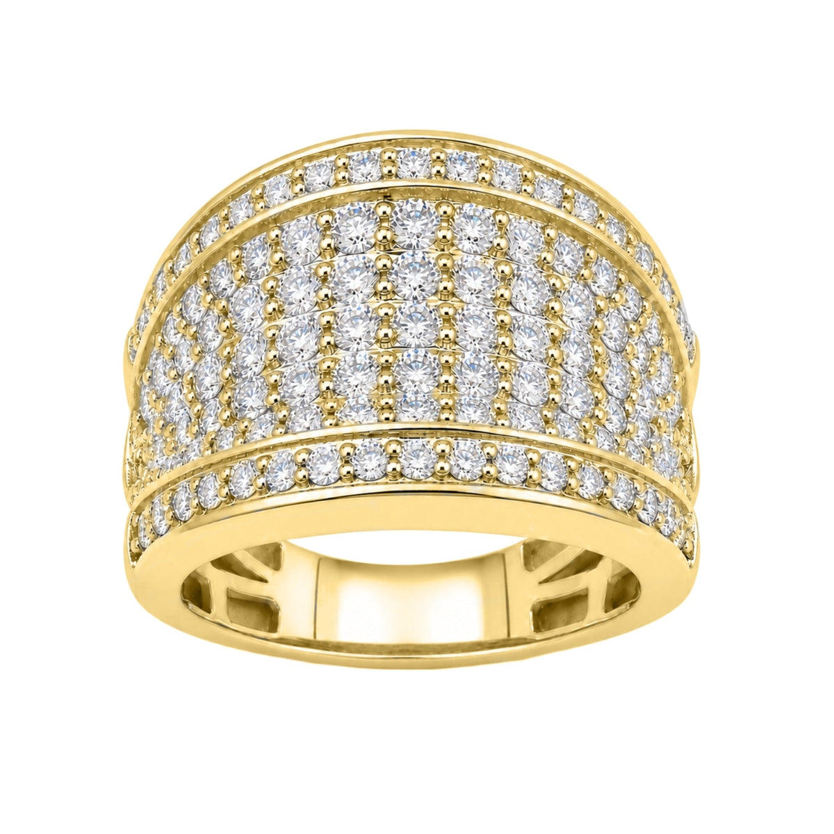 2 ct. T.W. Lab-Grown Diamond Round Statement Engagement Ring in Sterling Silver or 14K Gold over Silver