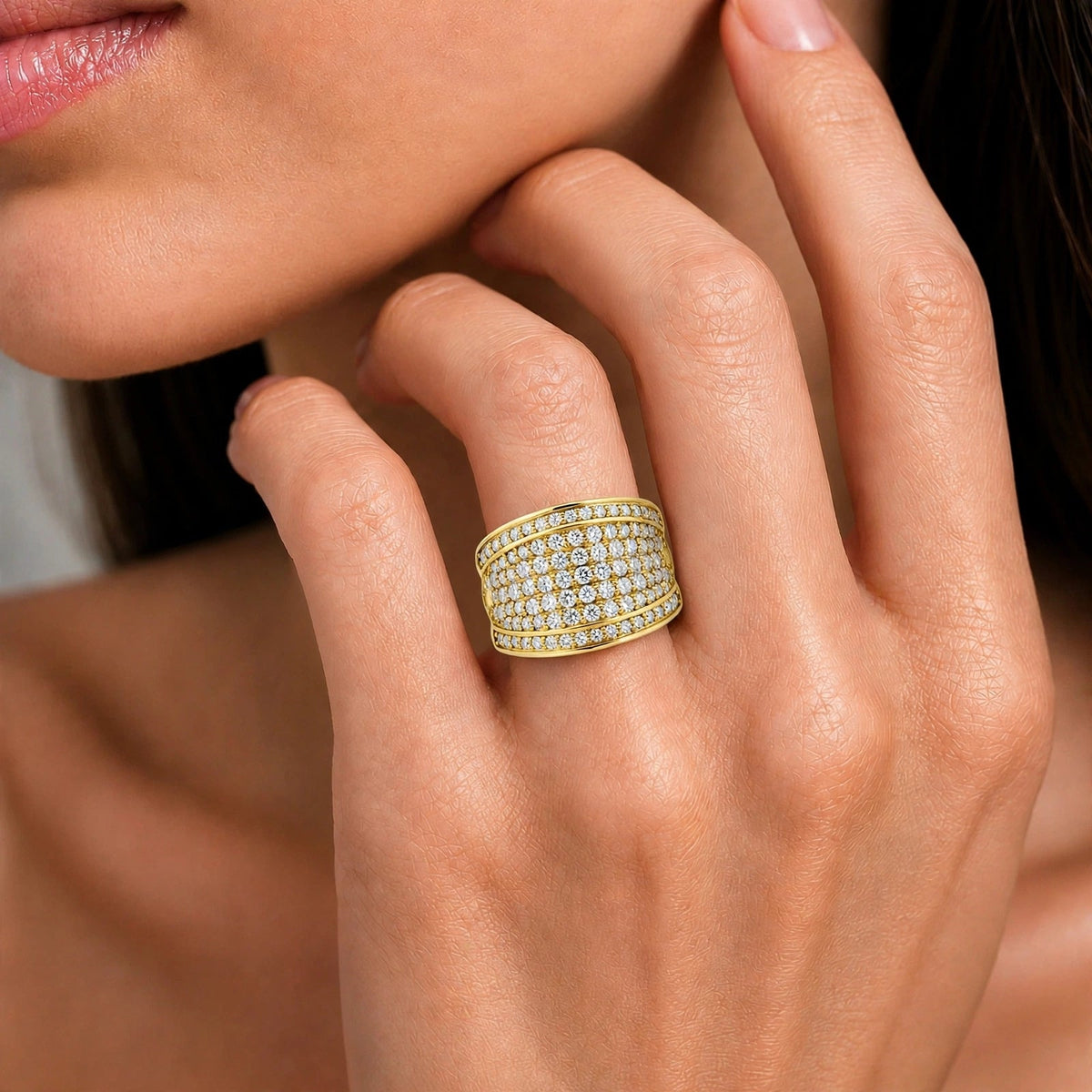 2 ct. T.W. Lab-Grown Diamond Round Statement Engagement Ring in Sterling Silver or 14K Gold over Silver