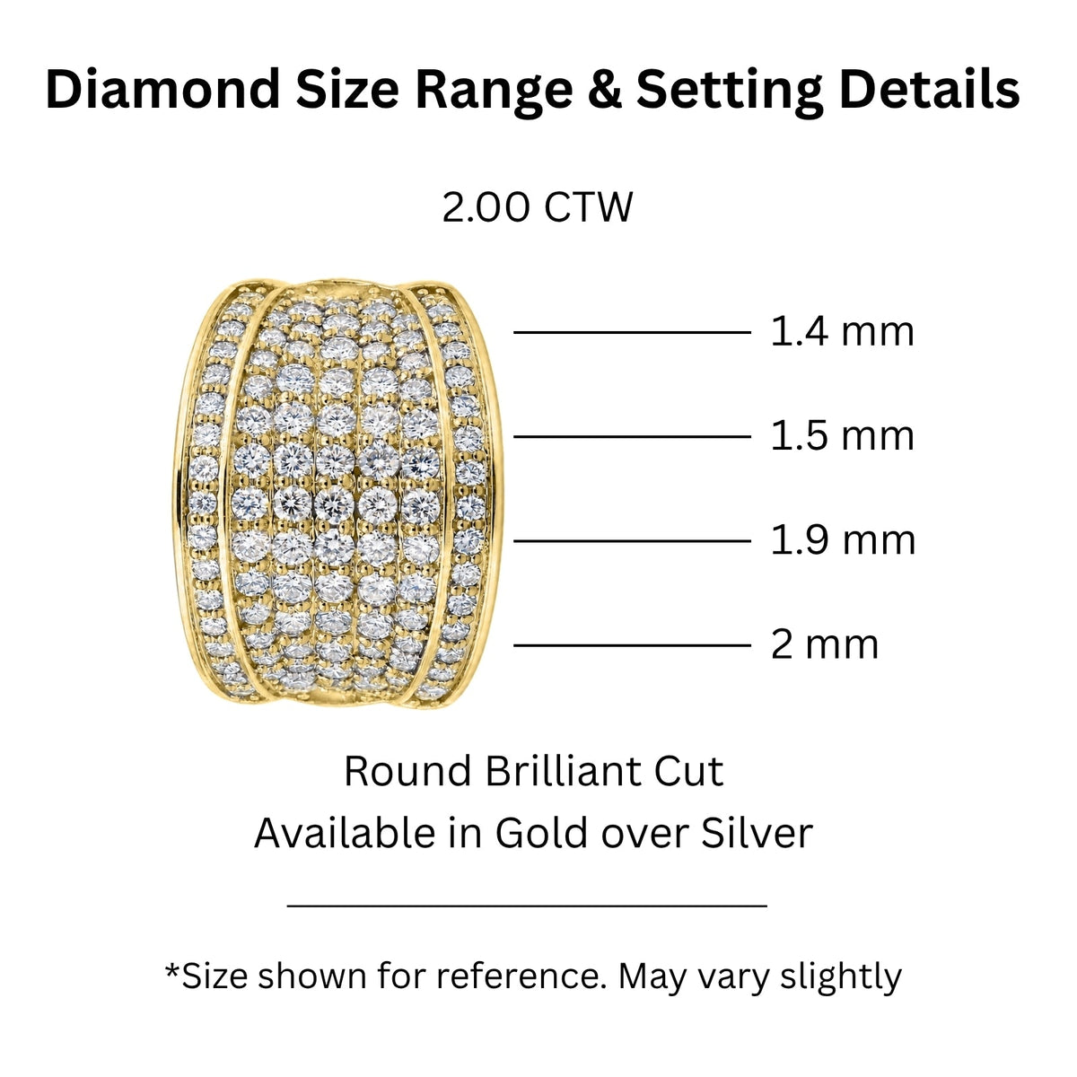 2 ct. T.W. Lab-Grown Diamond Round Statement Engagement Ring in Sterling Silver or 14K Gold over Silver