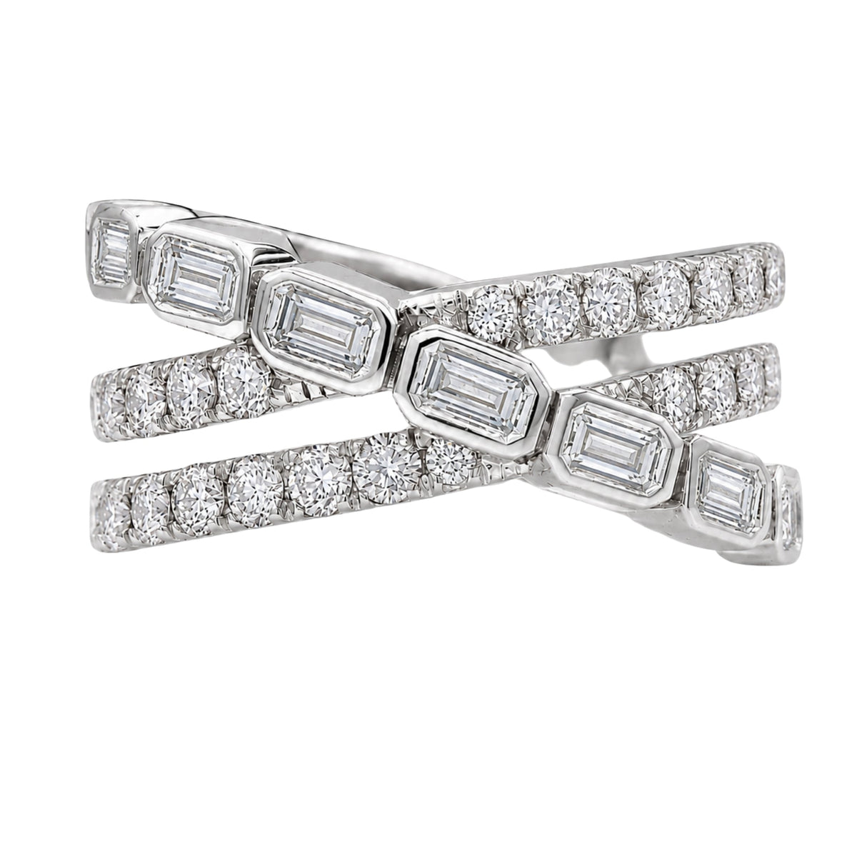 2 ct. T.W. Lab-Grown Diamond Round Statement Engagement Ring in Sterling Silver