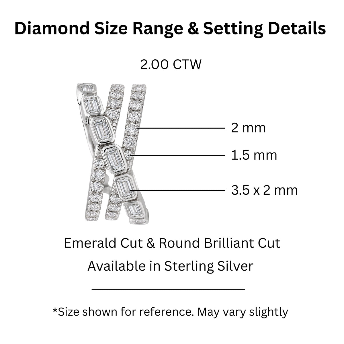 2 ct. T.W. Lab-Grown Diamond Round Statement Engagement Ring in Sterling Silver