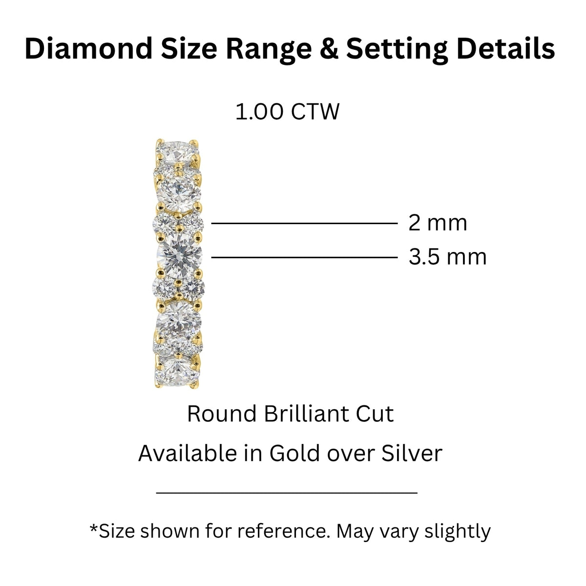 1 ct. T.W. Lab-Grown Diamond Round Band Engagement Ring in Sterling Silver or 14K Gold over Silver