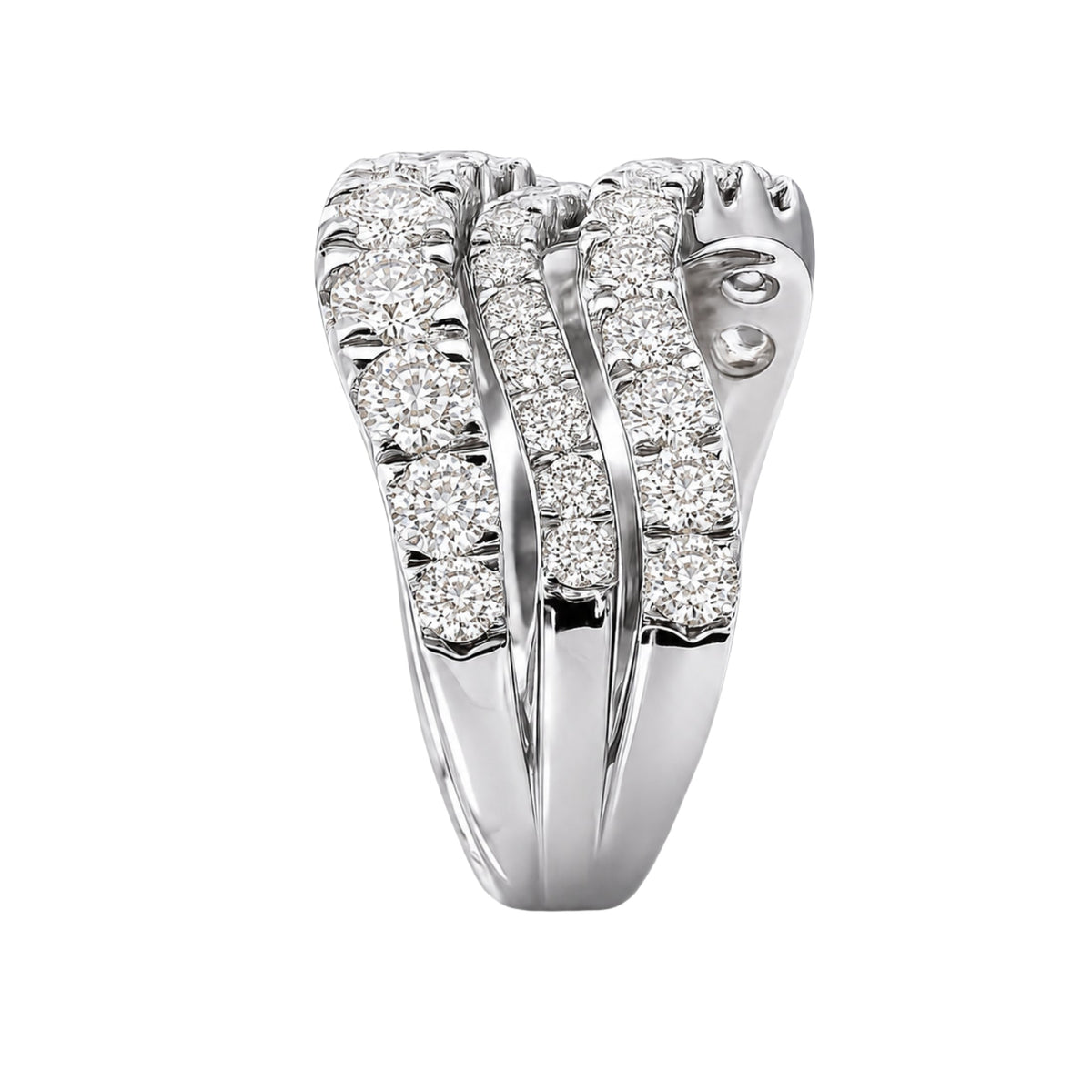 3 ct. T.W. Lab-Grown Diamond Round Statement Engagement Ring in Sterling Silver or 14K Gold over Silver