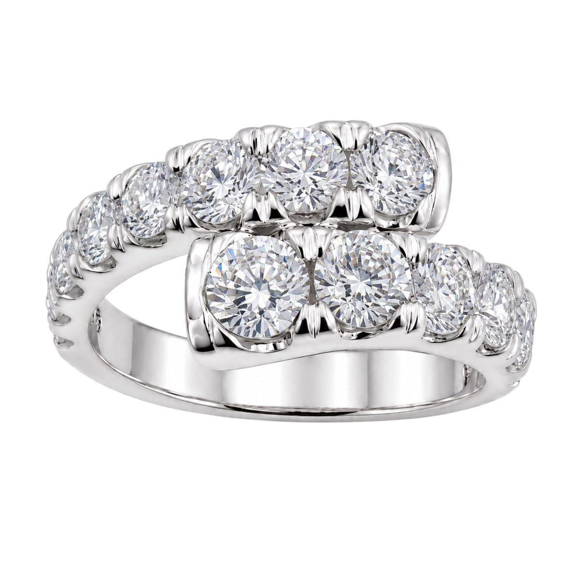 2 ct. T.W. Lab-Grown Diamond Round Statement Ring in Sterling Silver or 14K Gold over Silver