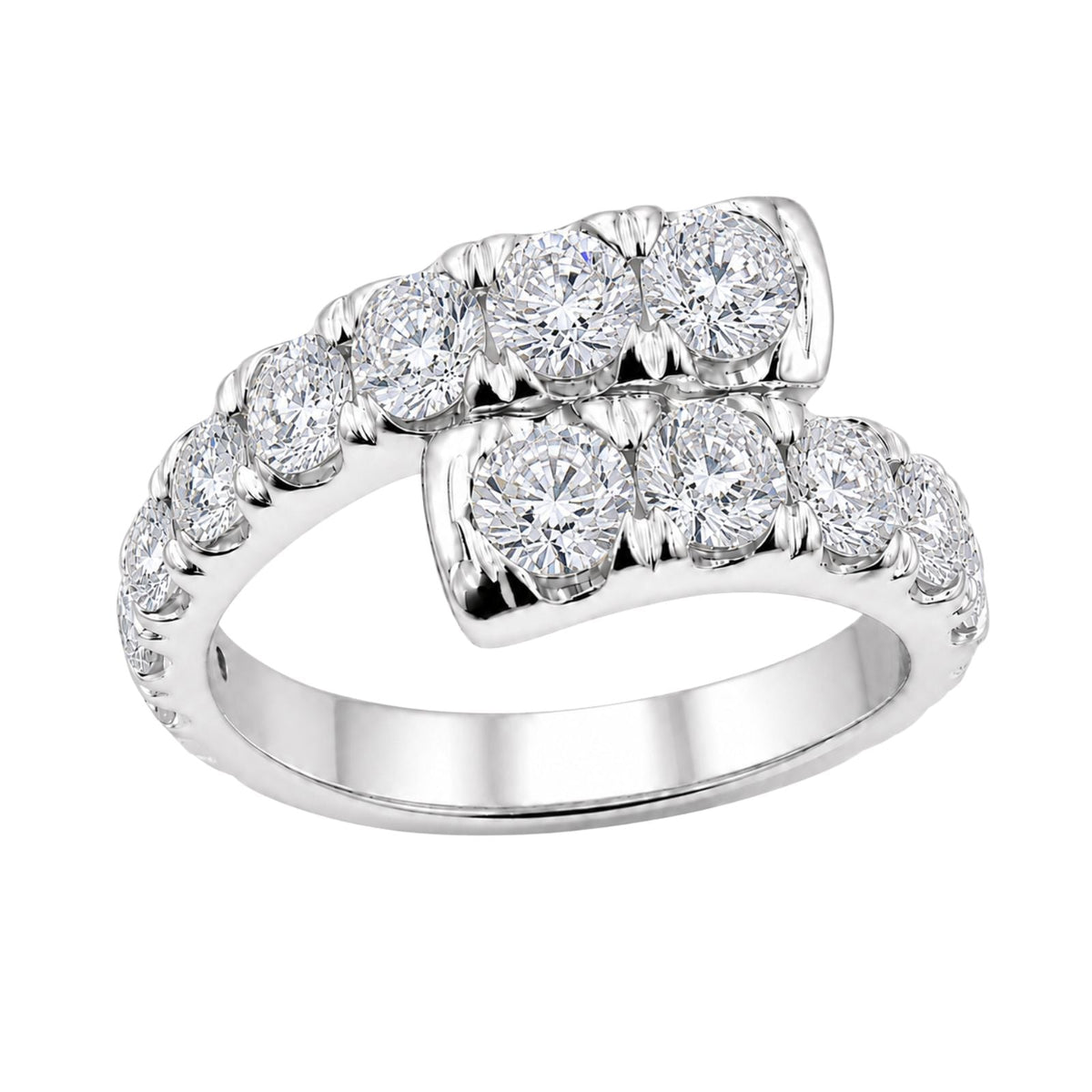 2 ct. T.W. Lab-Grown Diamond Round Statement Ring in Sterling Silver or 14K Gold over Silver