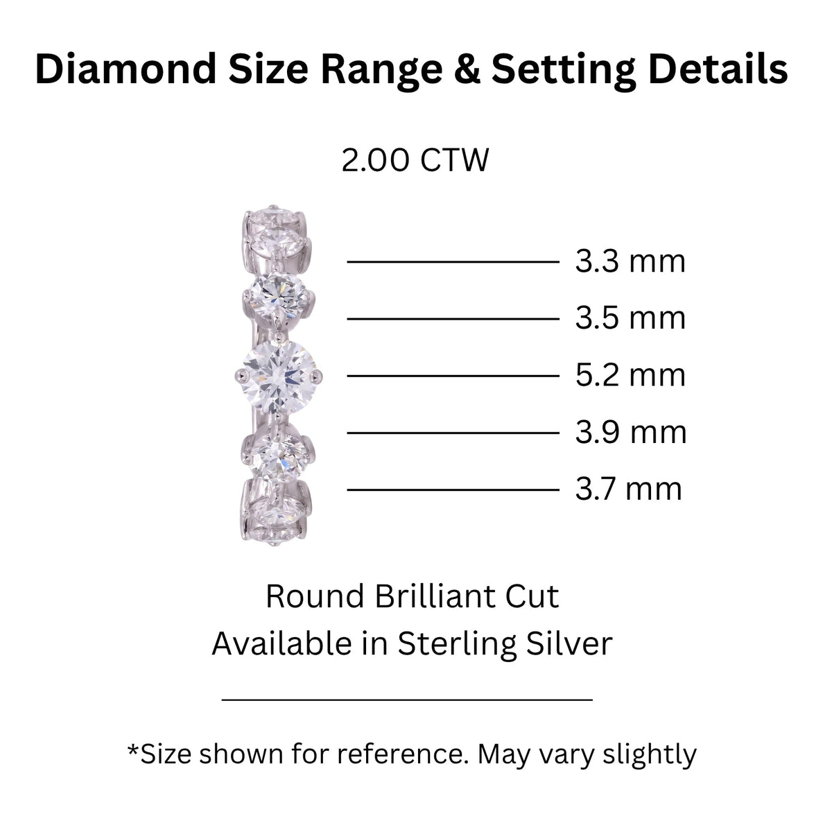 2 ct. T.W. Lab-Grown Diamond Round Band Wedding Ring in Sterling Silver or 14K Gold over Silver