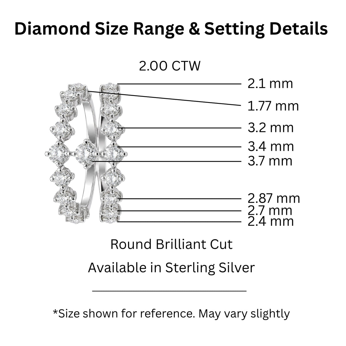2 ct. T.W. Lab-Grown Diamond Round Statement Engagement Ring in Sterling Silver or 14K Gold over Silver