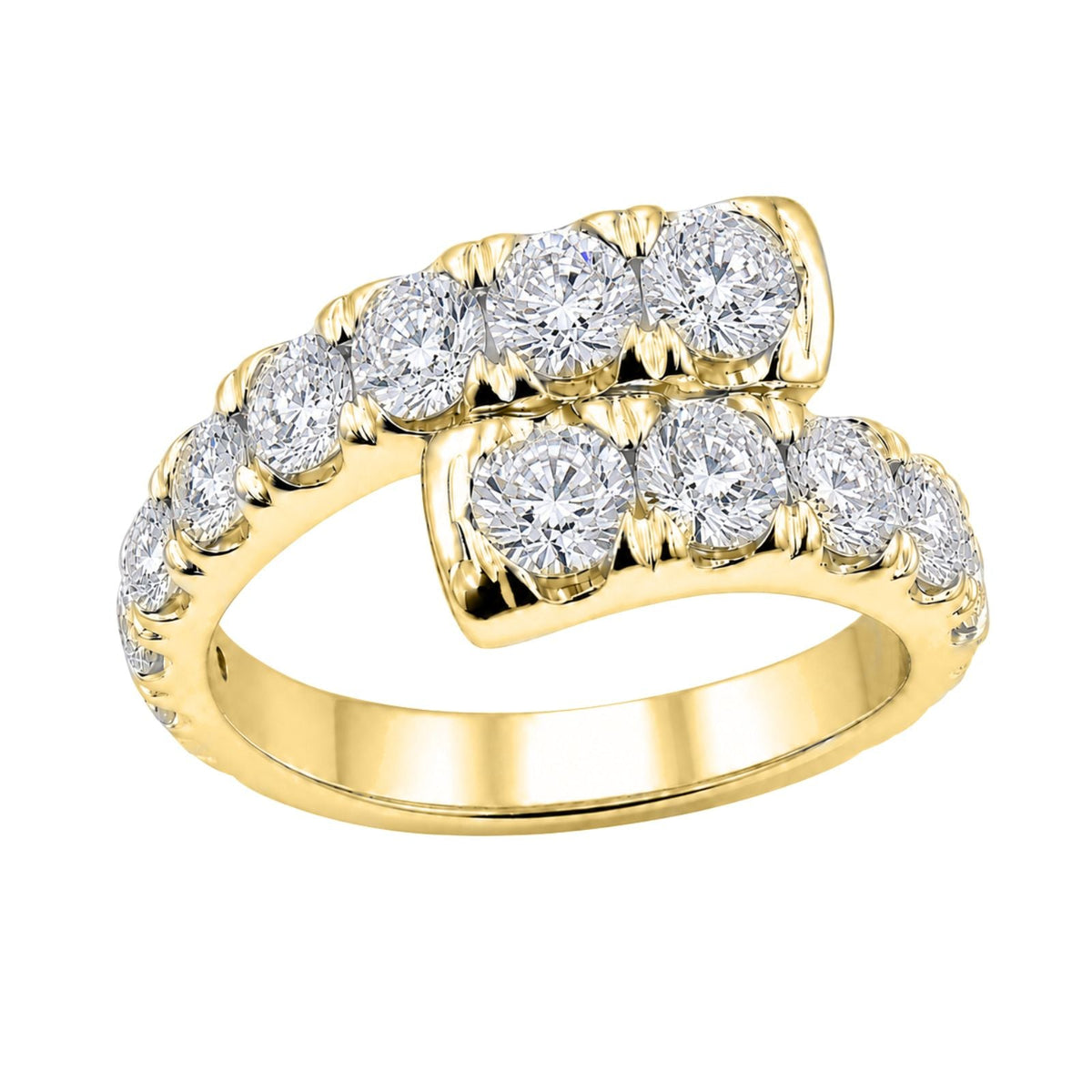 2 ct. T.W. Lab-Grown Diamond Round Statement Ring in Sterling Silver or 14K Gold over Silver