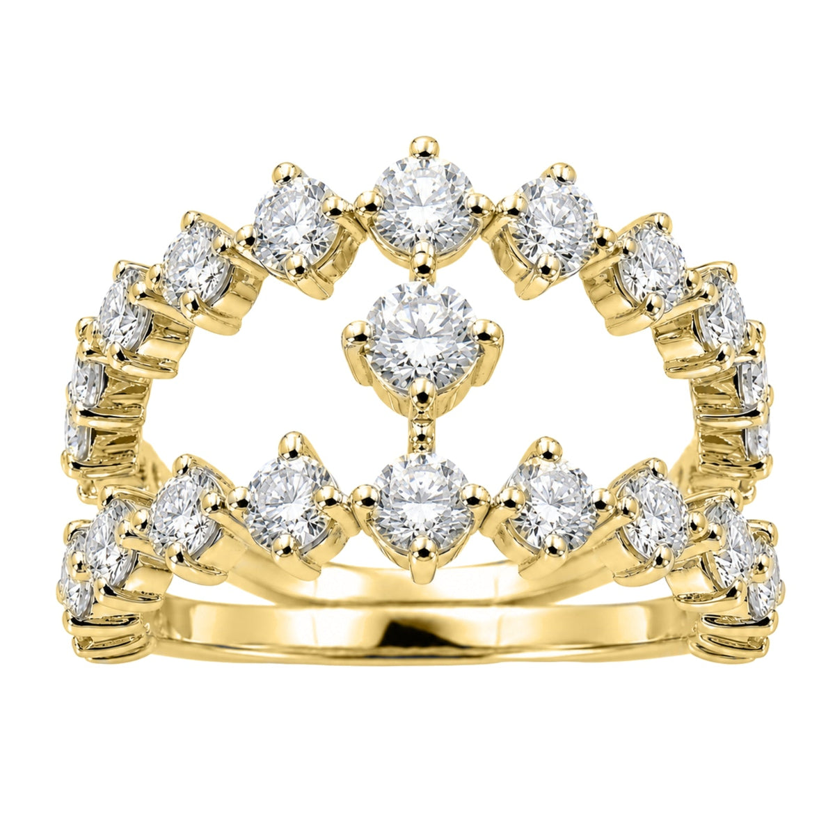 2 ct. T.W. Lab-Grown Diamond Round Statement Engagement Ring in Sterling Silver or 14K Gold over Silver
