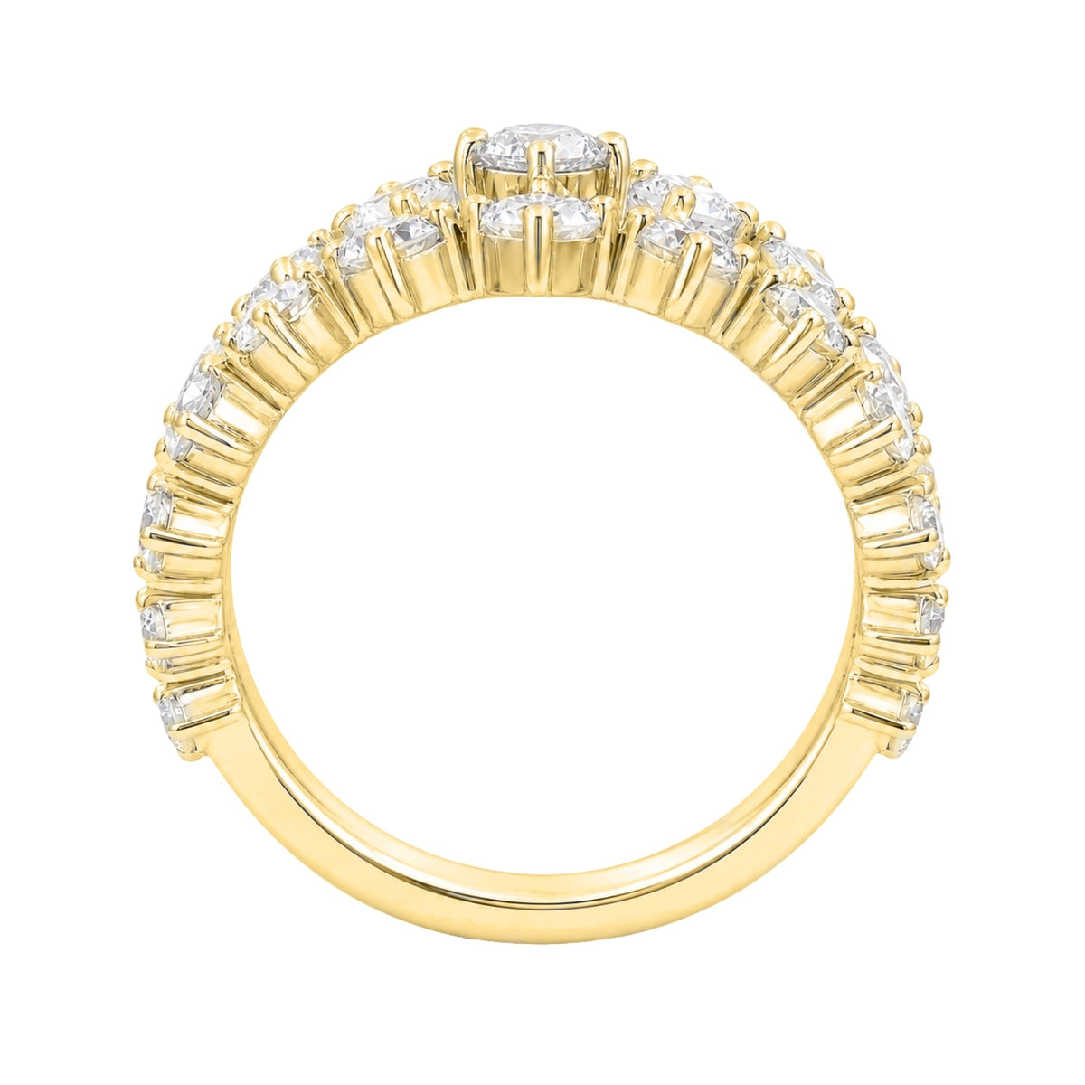 2 ct. T.W. Lab-Grown Diamond Round Statement Engagement Ring in Sterling Silver or 14K Gold over Silver