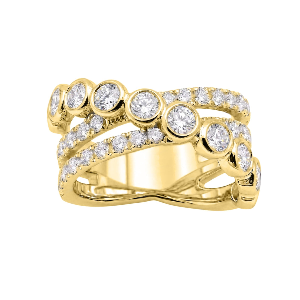 2 ct. T.W. Lab-Grown Diamond Round Statement Engagement Ring in Sterling Silver or 14K Gold over Silver
