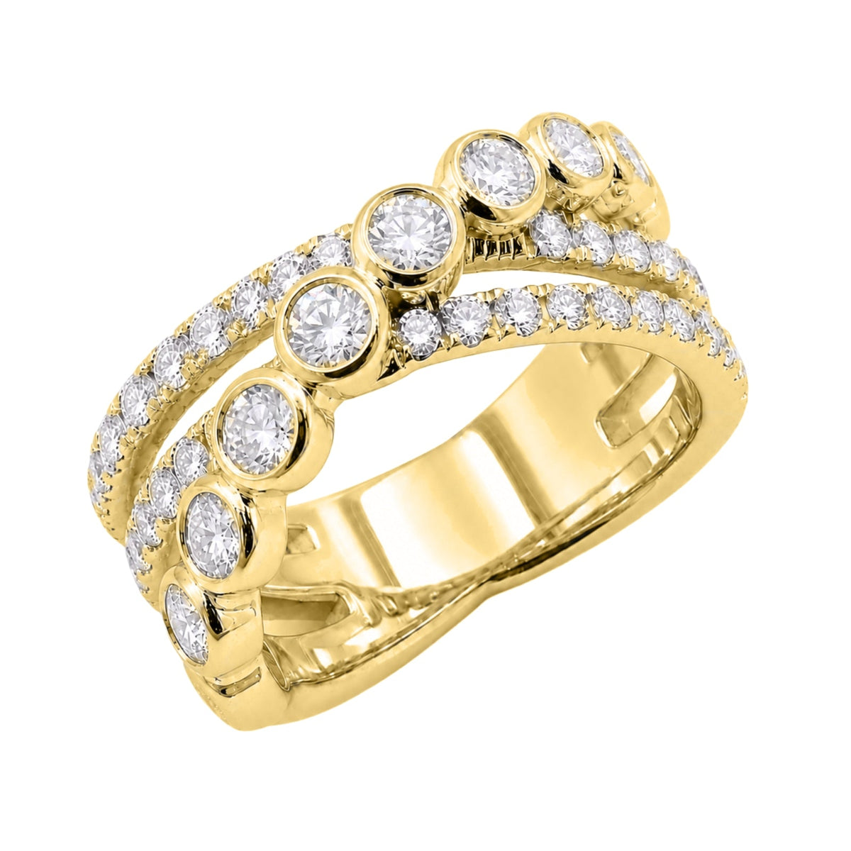 2 ct. T.W. Lab-Grown Diamond Round Statement Engagement Ring in Sterling Silver or 14K Gold over Silver