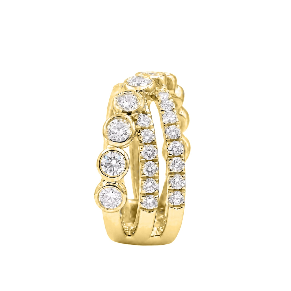 2 ct. T.W. Lab-Grown Diamond Round Statement Engagement Ring in Sterling Silver or 14K Gold over Silver