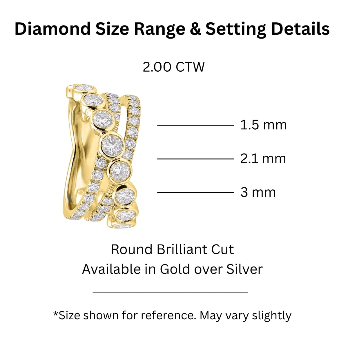 2 ct. T.W. Lab-Grown Diamond Round Statement Engagement Ring in Sterling Silver or 14K Gold over Silver