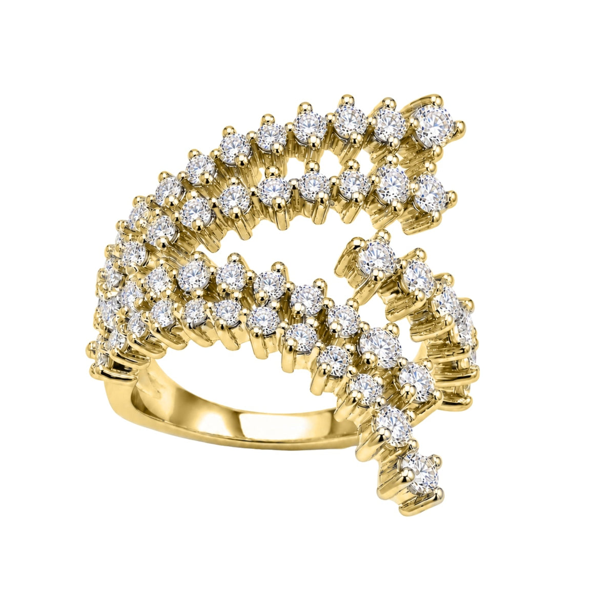 2 ct. T.W. Lab-Grown Diamond Round Statement Engagement Ring in Sterling Silver or 14K Gold over Silver