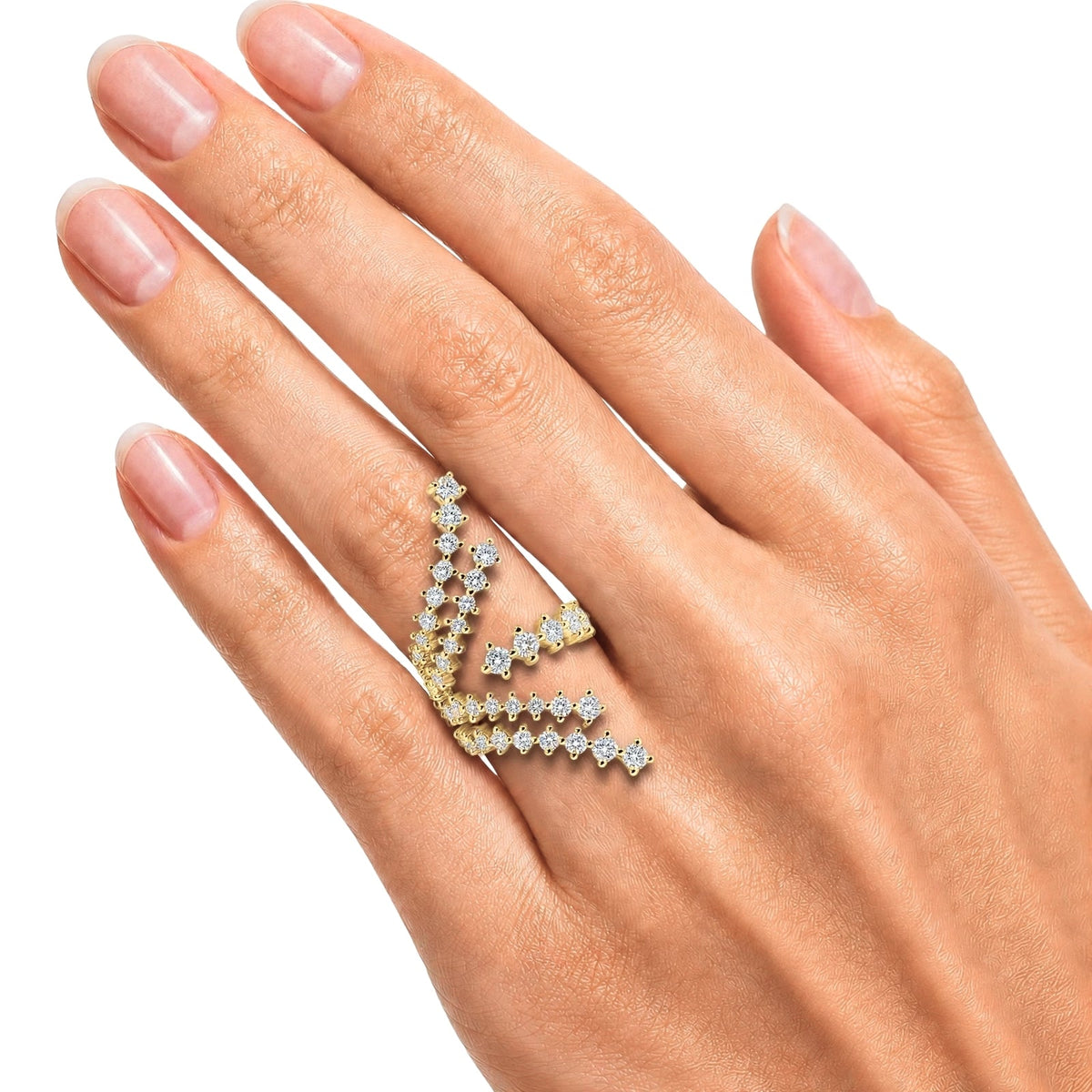 3 ct. T.W. Lab-Grown Diamond Round Statement Engagement Ring in Sterling Silver or 14K Gold over Silver