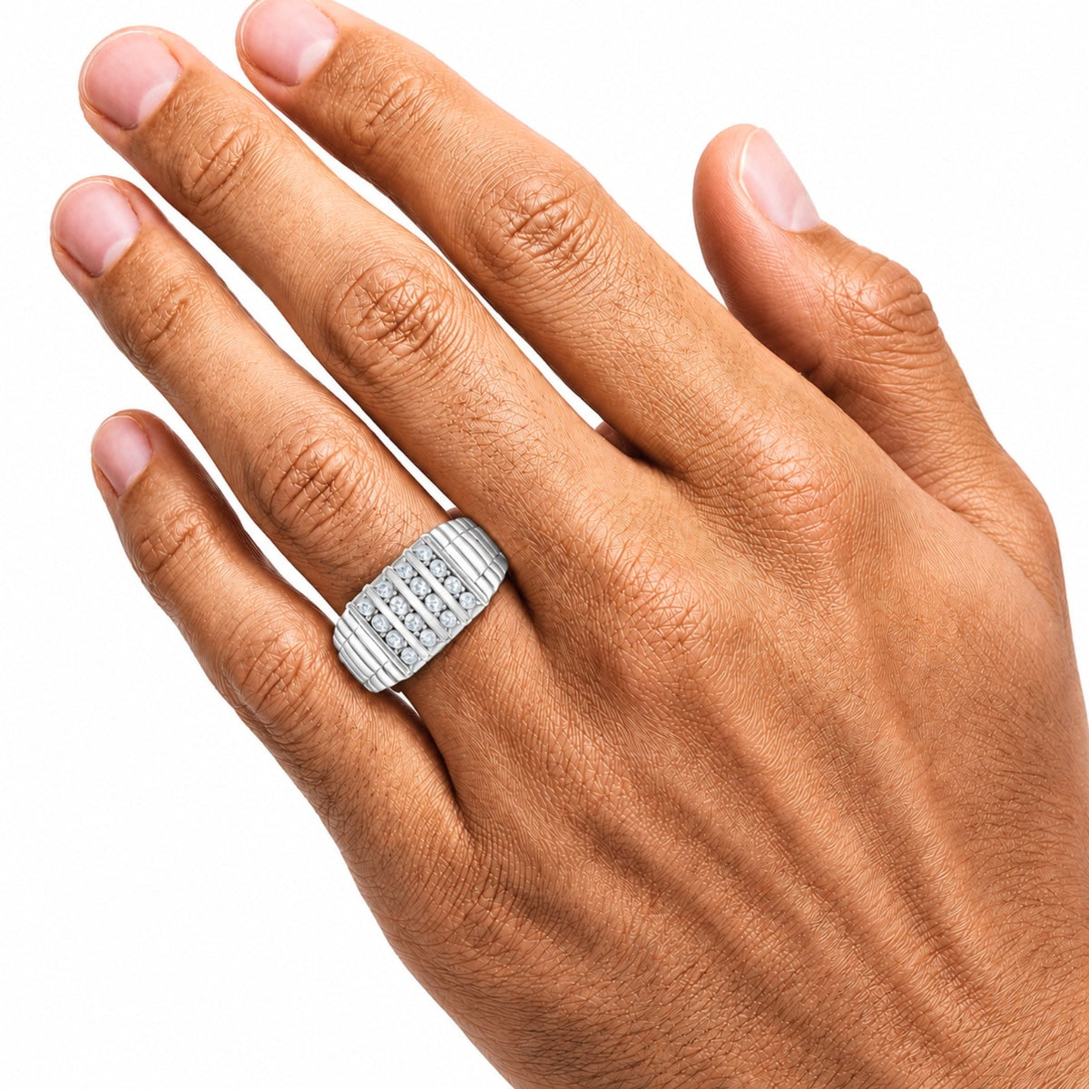 1 ct. T.W. Lab-Grown Diamond Round Engagement Ring in Sterling Silver or 14K Gold over Silver