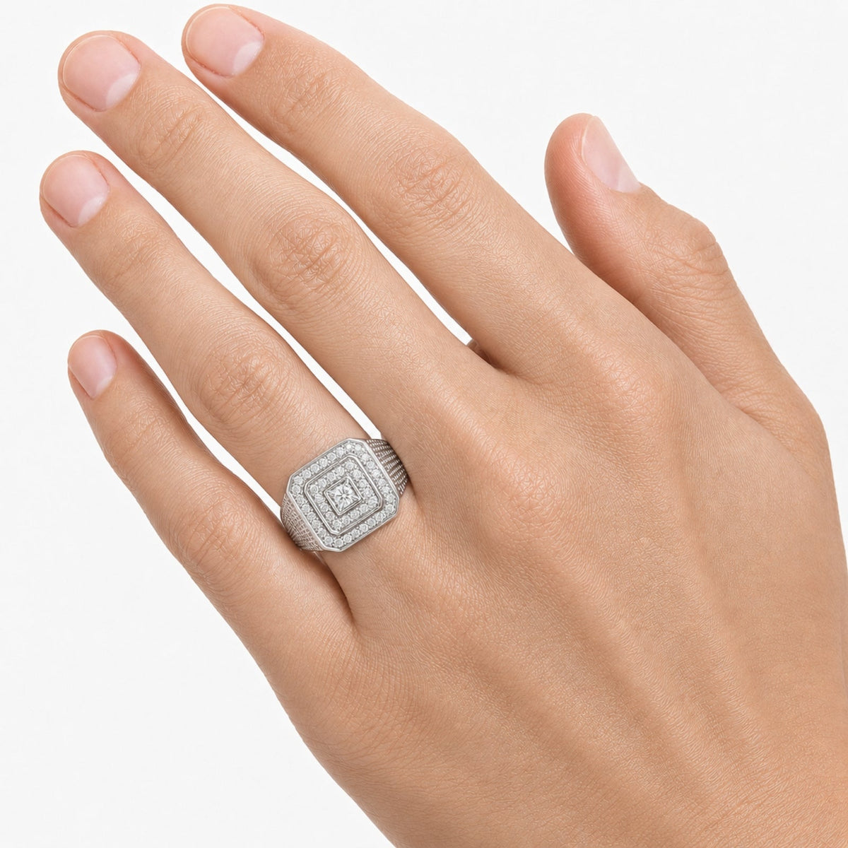 1 ct. T.W. Lab-Grown Diamond Round Engagement Ring in Sterling Silver or 14K Gold over Silver