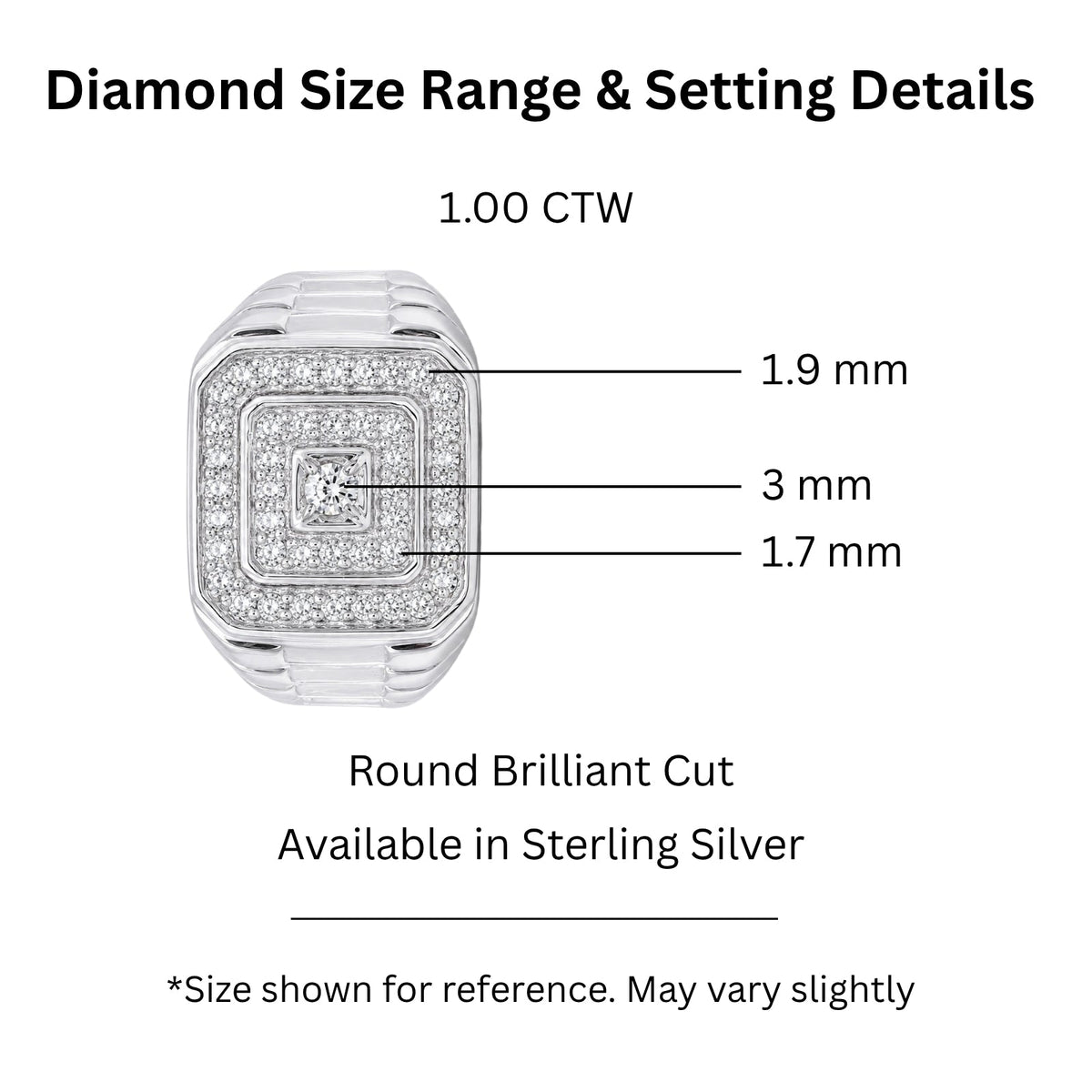 1 ct. T.W. Lab-Grown Diamond Round Engagement Ring in Sterling Silver or 14K Gold over Silver