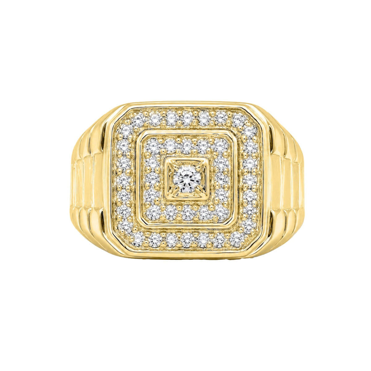 1 ct. T.W. Lab-Grown Diamond Round Engagement Ring in Sterling Silver or 14K Gold over Silver