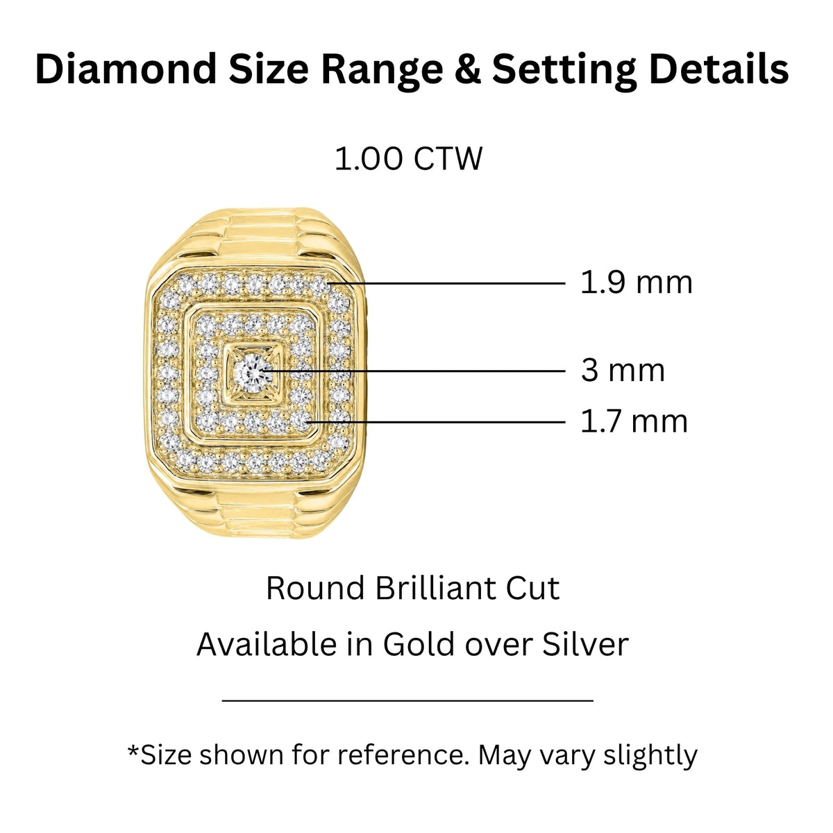 1 ct. T.W. Lab-Grown Diamond Round Engagement Ring in Sterling Silver or 14K Gold over Silver