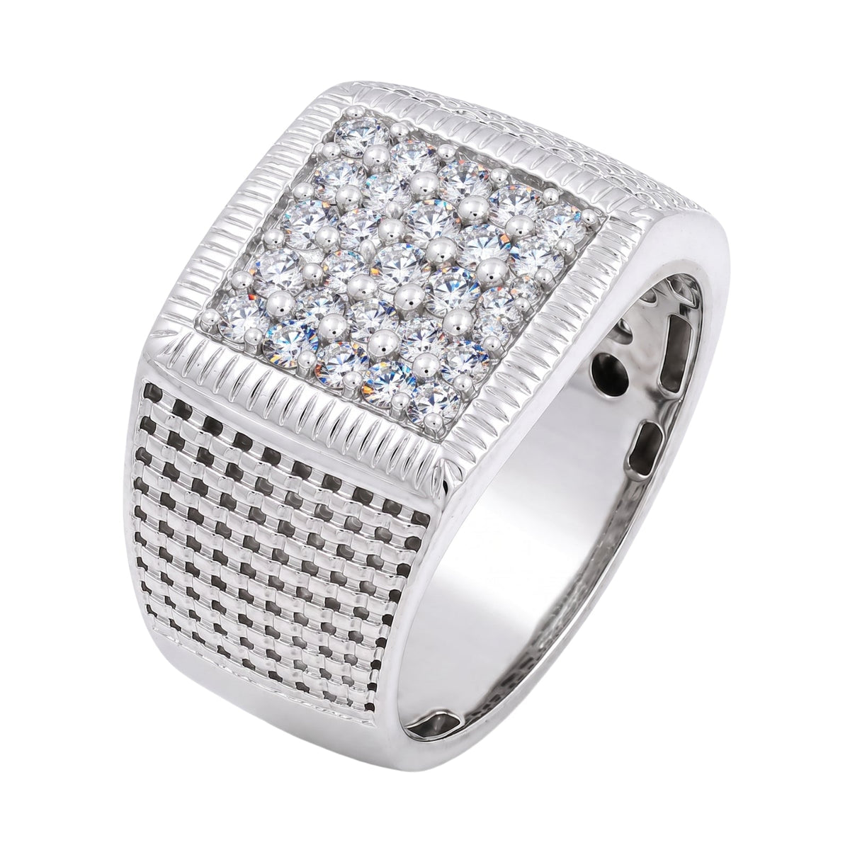 1 ct. T.W. Lab-Grown Diamond Round Engagement Ring in Sterling Silver or 14K Gold over Silver