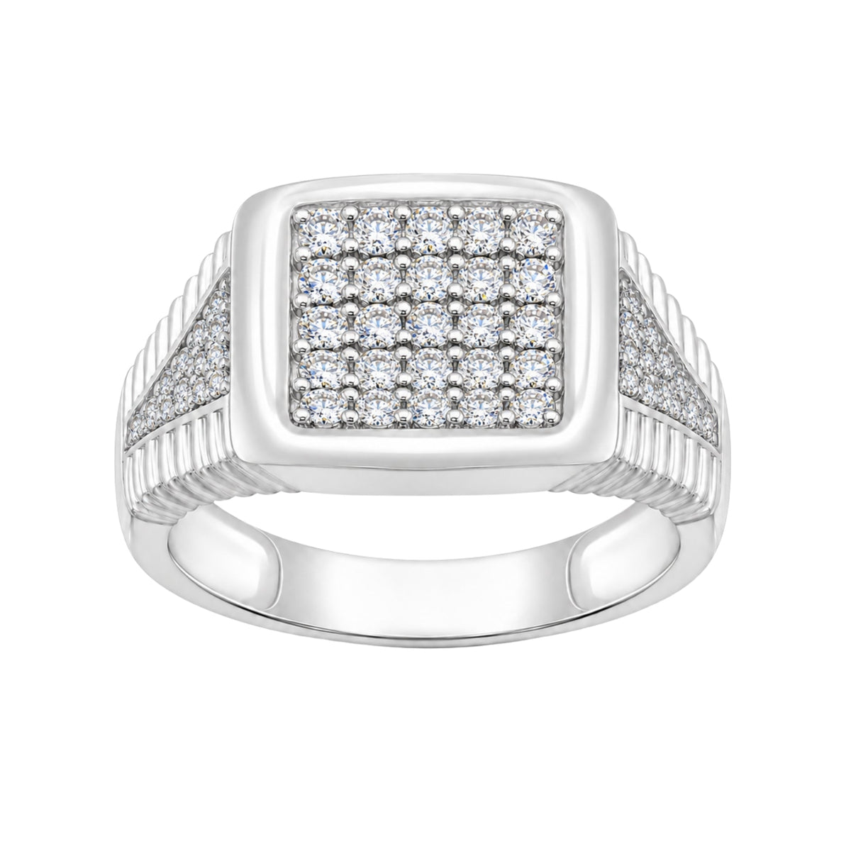 1 ct. T.W. Lab-Grown Diamond Round Engagement Ring in Sterling Silver or 14K Gold over Silver