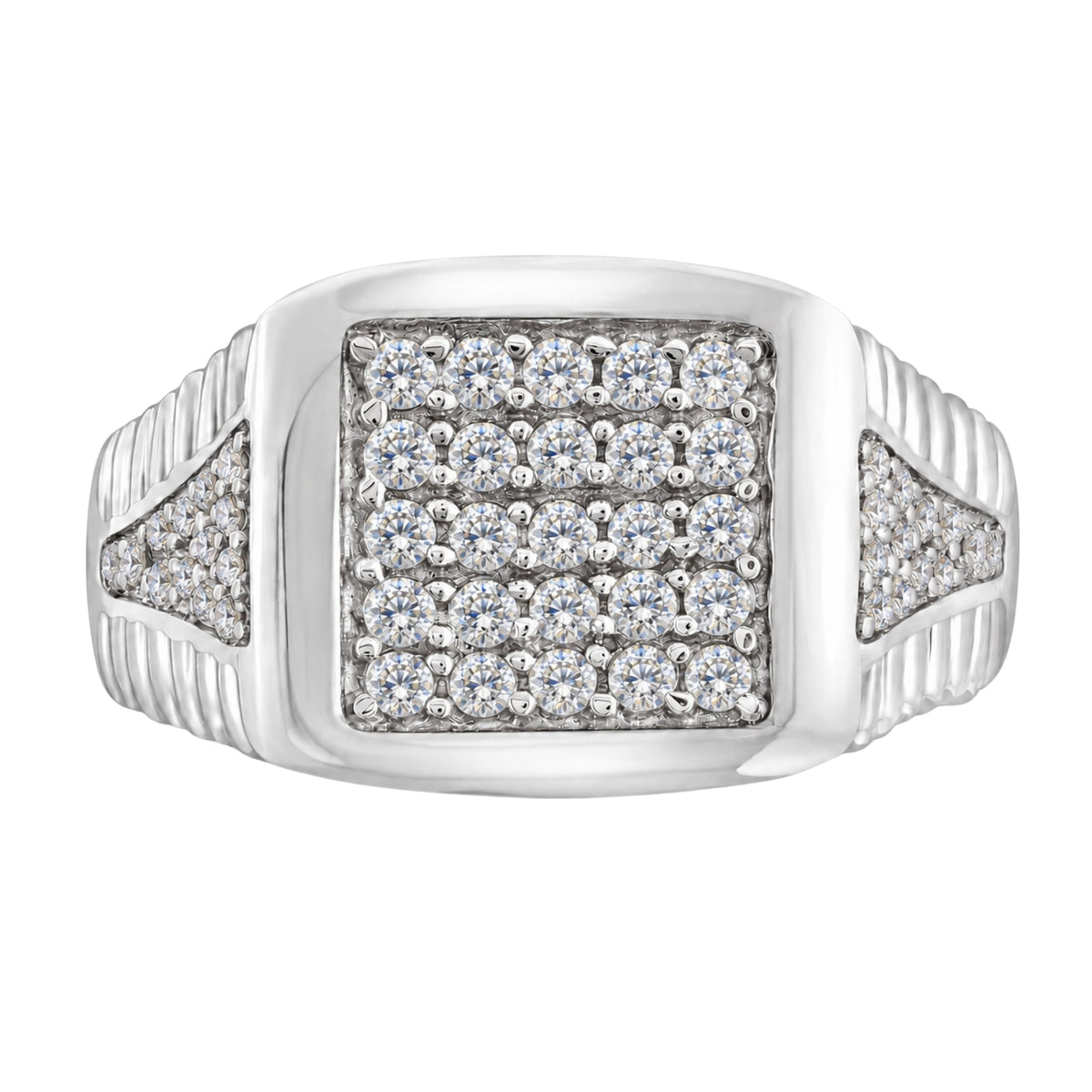 1 ct. T.W. Lab-Grown Diamond Round Engagement Ring in Sterling Silver or 14K Gold over Silver
