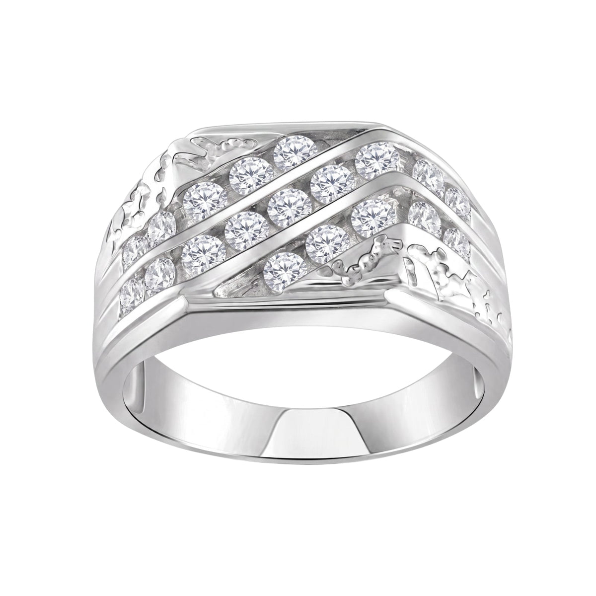 1 ct. T.W. Lab-Grown Diamond Round Engagement Ring in Sterling Silver or 14K Gold over Silver