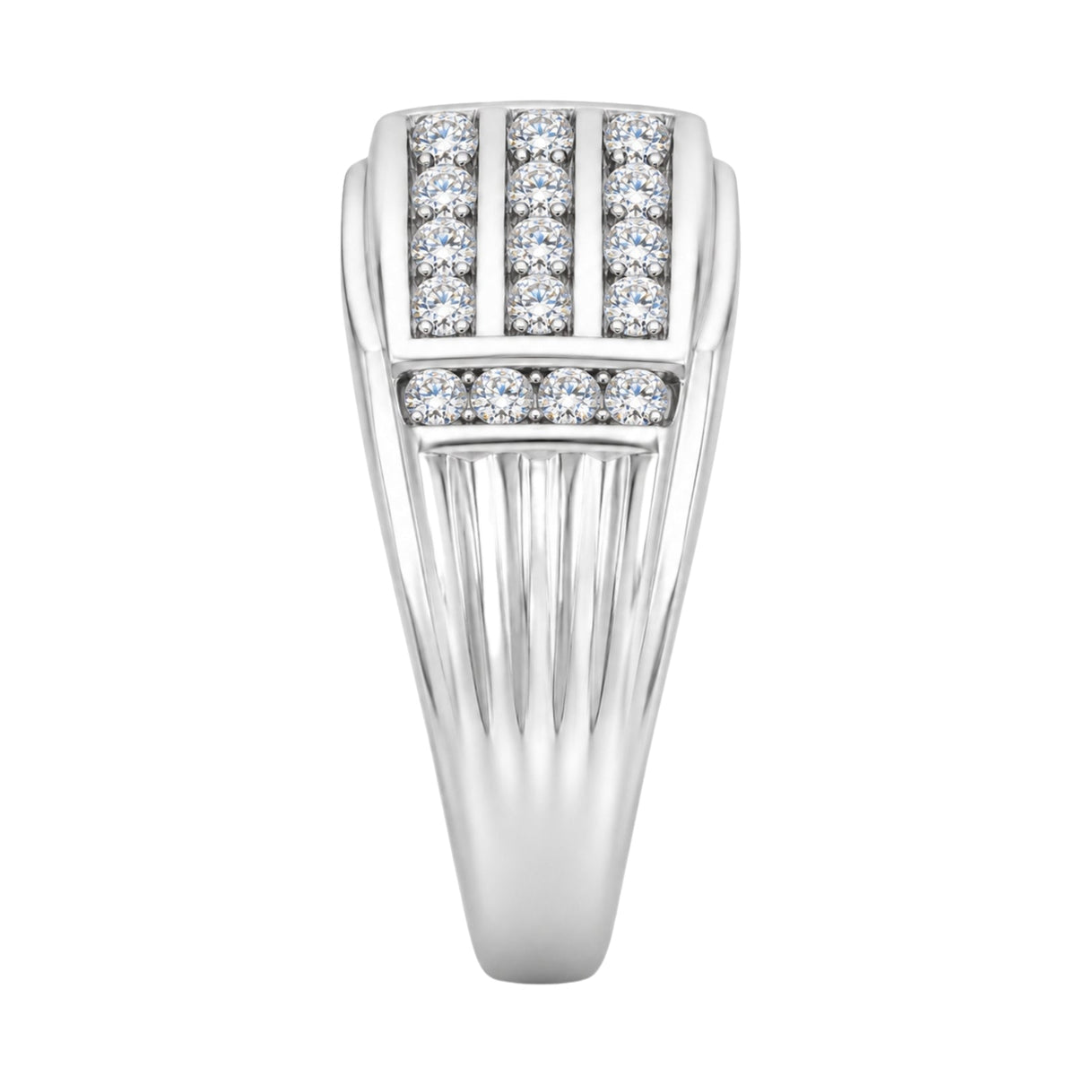 1 ct. T.W. Lab-Grown Diamond Round Engagement Ring in Sterling Silver or 14K Gold over Silver