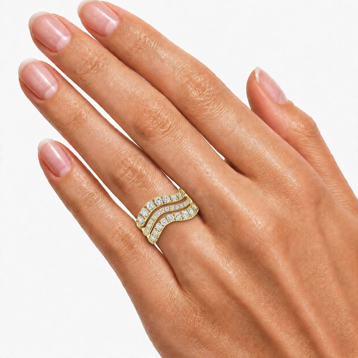 3 ct. T.W. Lab-Grown Diamond Round Statement Engagement Ring in Sterling Silver or 14K Gold over Silver