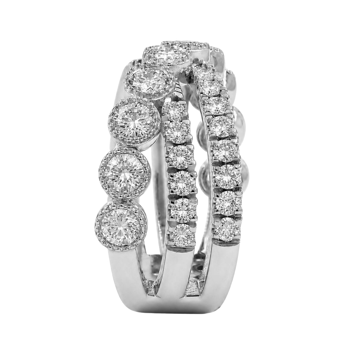 2 ct. T.W. Lab-Grown Diamond Round Statement Engagement Ring in Sterling Silver or 14K Gold over Silver