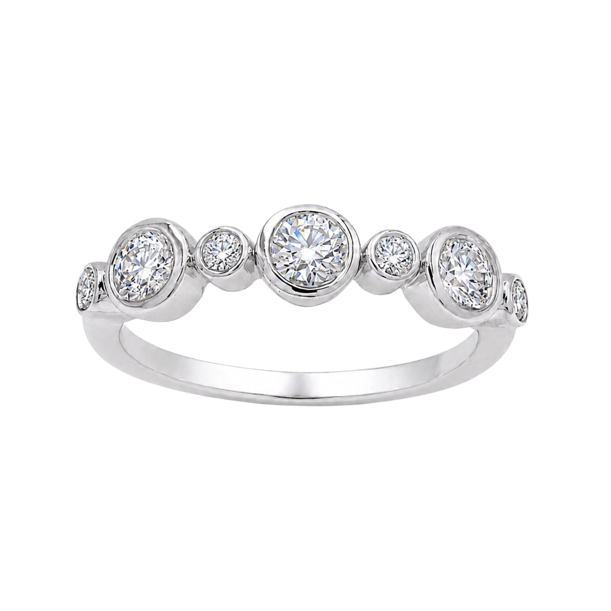 1 ct. T.W. Lab-Grown Diamond Round Statement Engagement Ring in Sterling Silver or 14K Gold over Silver