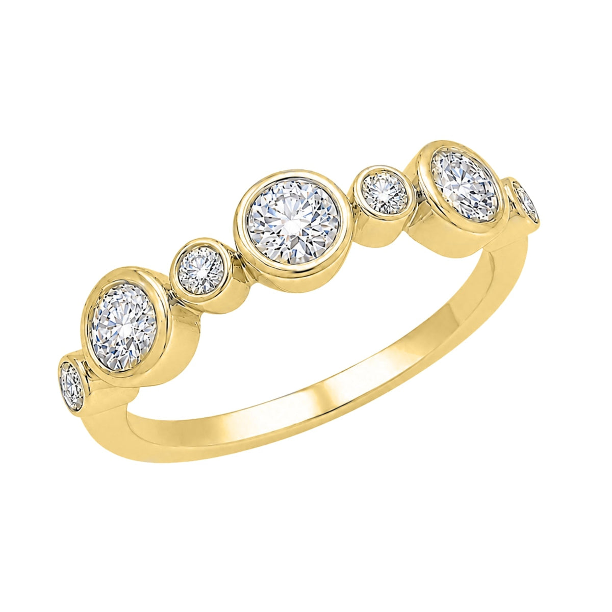1 ct. T.W. Lab-Grown Diamond Round Statement Engagement Ring in Sterling Silver or 14K Gold over Silver