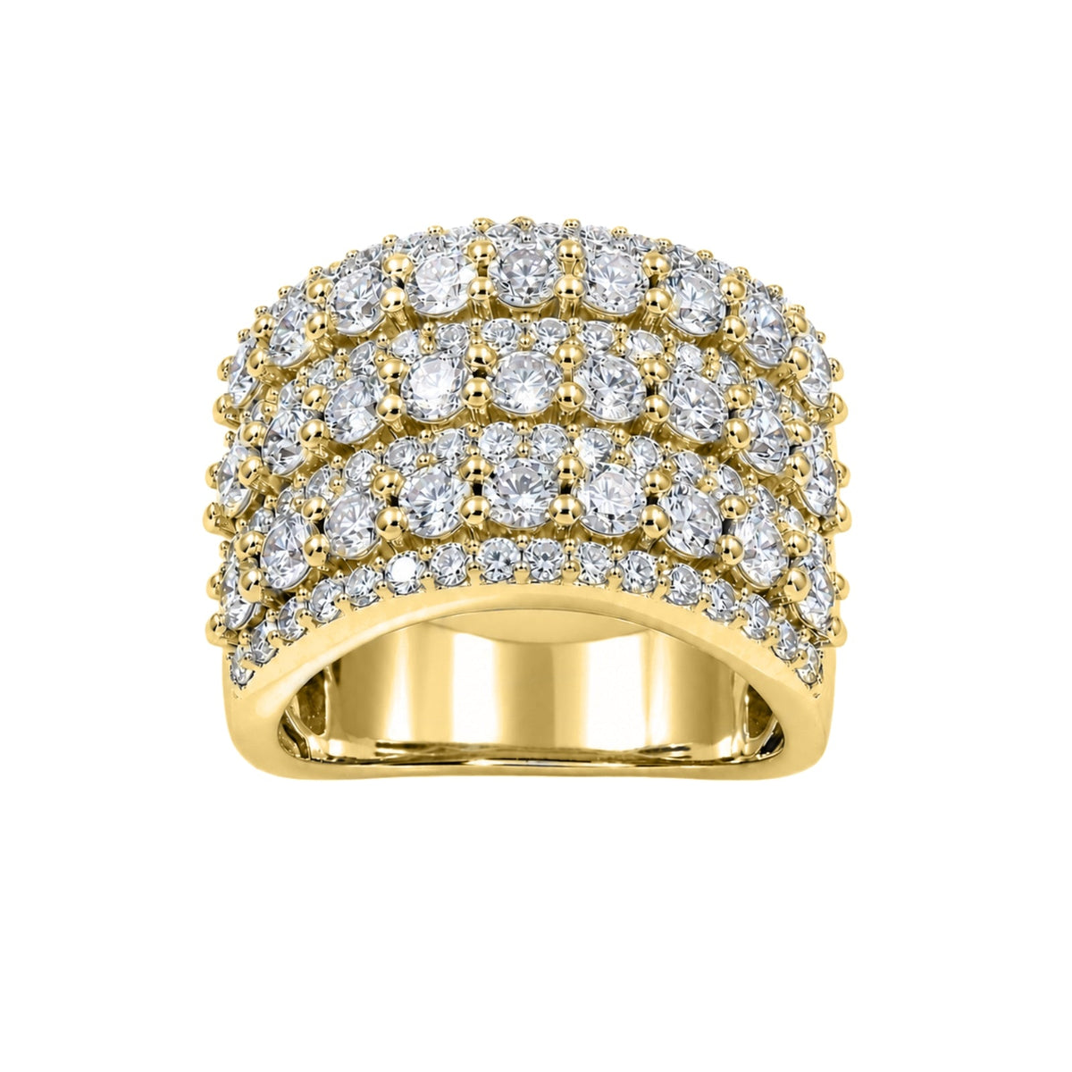 3 ct. T.W. Lab-Grown Diamond Round Statement Engagement Ring in Sterling Silver or 14K Gold over Silver