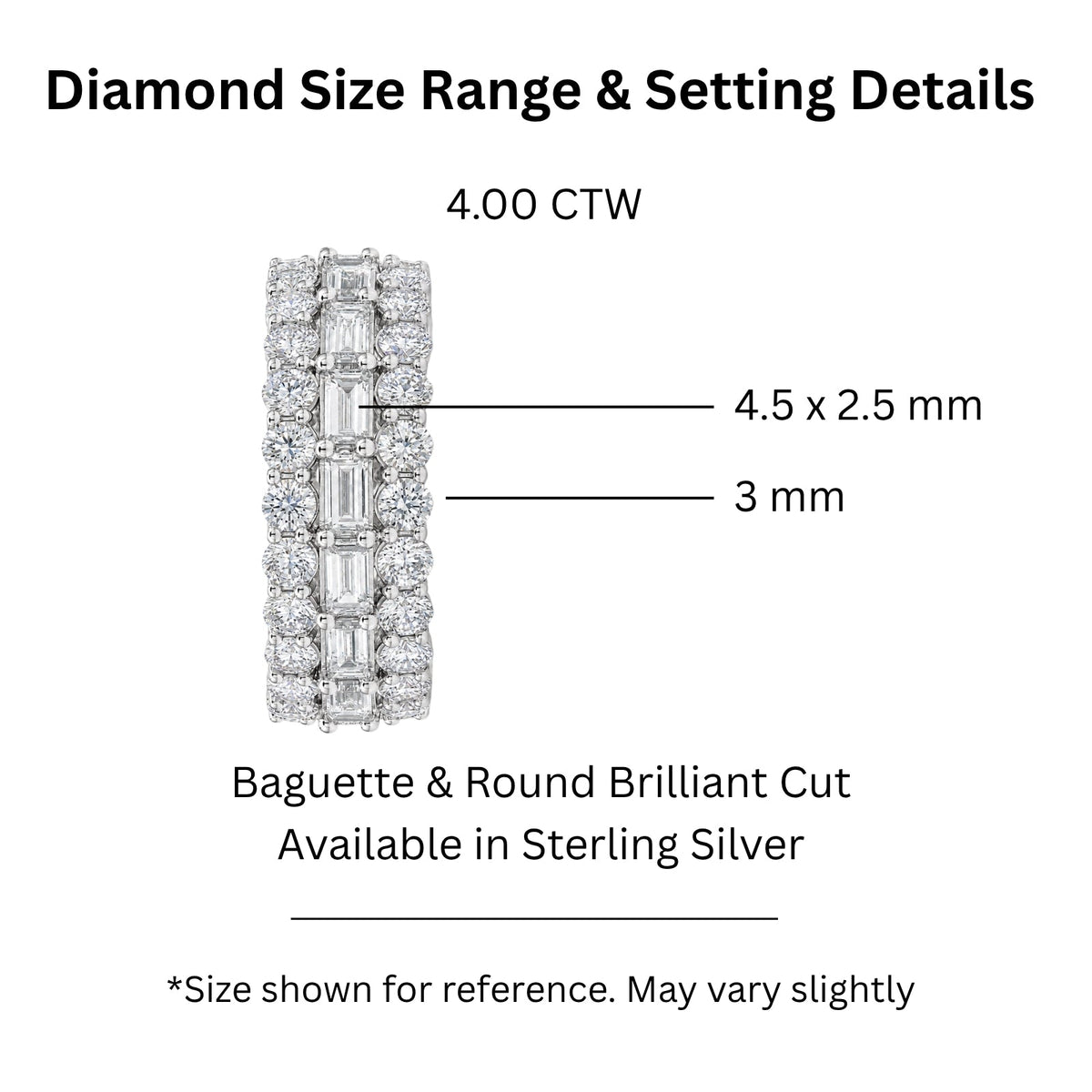 4.1 ct. T.W. Lab-Grown Diamond Round Band Wedding Ring in Sterling Silver or 14K Gold over Silver