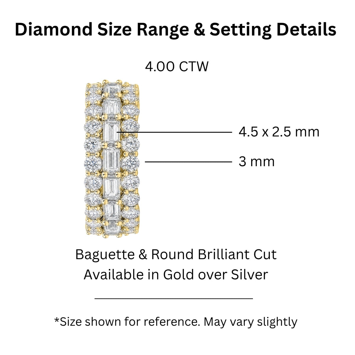 4.1 ct. T.W. Lab-Grown Diamond Round Band Wedding Ring in Sterling Silver or 14K Gold over Silver