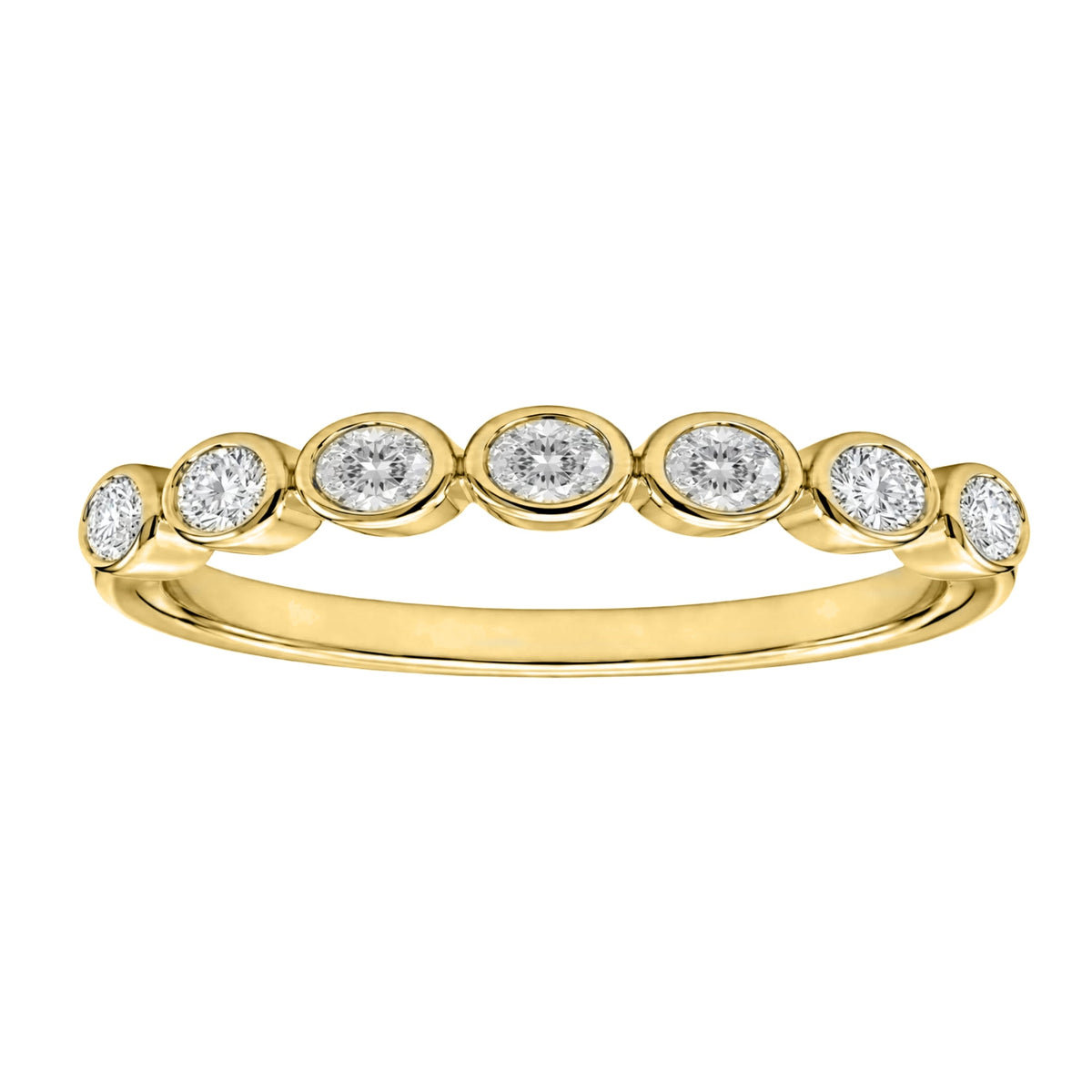 Lab-Grown Diamond Round 7 Stone Ring in 14K White Gold or 14K Yellow Gold